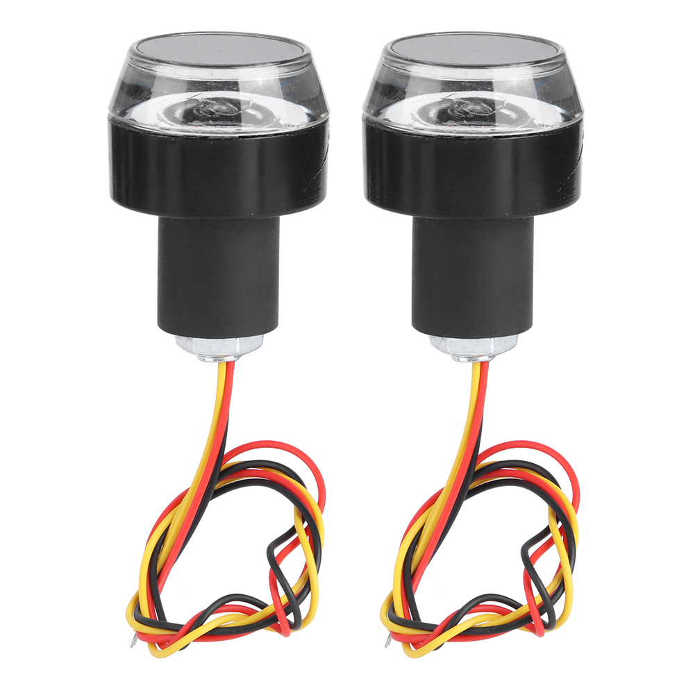 Paar Motorrad-led-lenkerleuchten – Lenkerendblinker Mit Seitlichen Positionsleuchten (weißes Und Gelbes Licht)