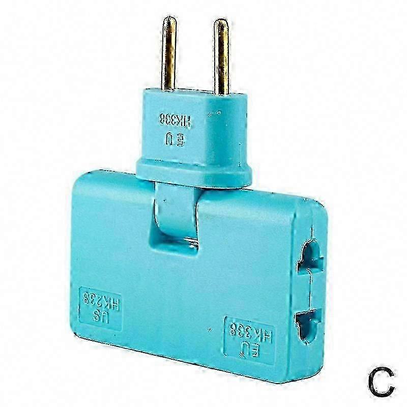 180° Drehbarer Eu-steckeradapter, 3-in-1-steckdosenleiste Mit Mehreren Steckdosen, Kabelloses Wandverlängerungskabel, Kompakt Und Leicht, Tragbares Reiseladegerät