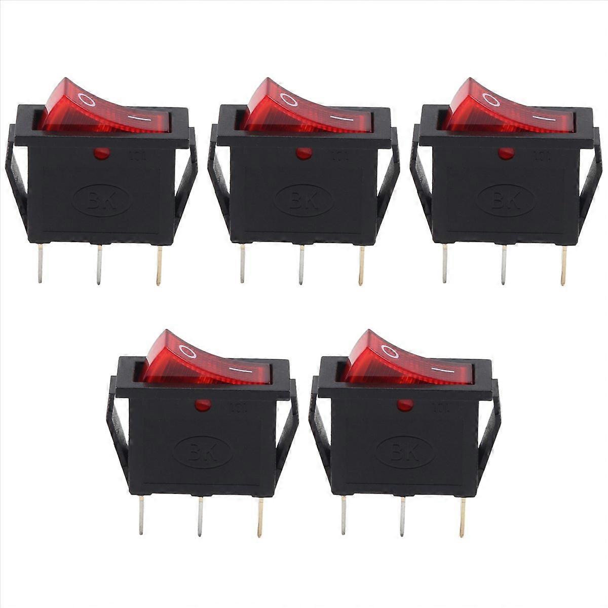 Beleuchteter Wippschalter Für Boote (spst) 20 A/125 V, 16 A/250 V – 5er-pack, Beleuchteter Wippschalter Für Schalttafeln