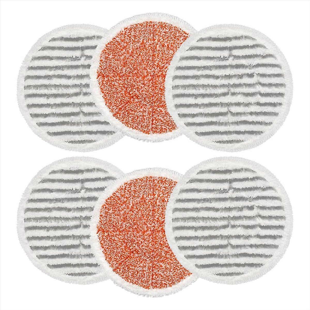 6er-pack Ersatzpads Für Den Dampfmopp S7000, Kompatibel Mit S7000amz Und S7001, Mikrofaser, Bodenreinigung, Waschbare Ersatzteile