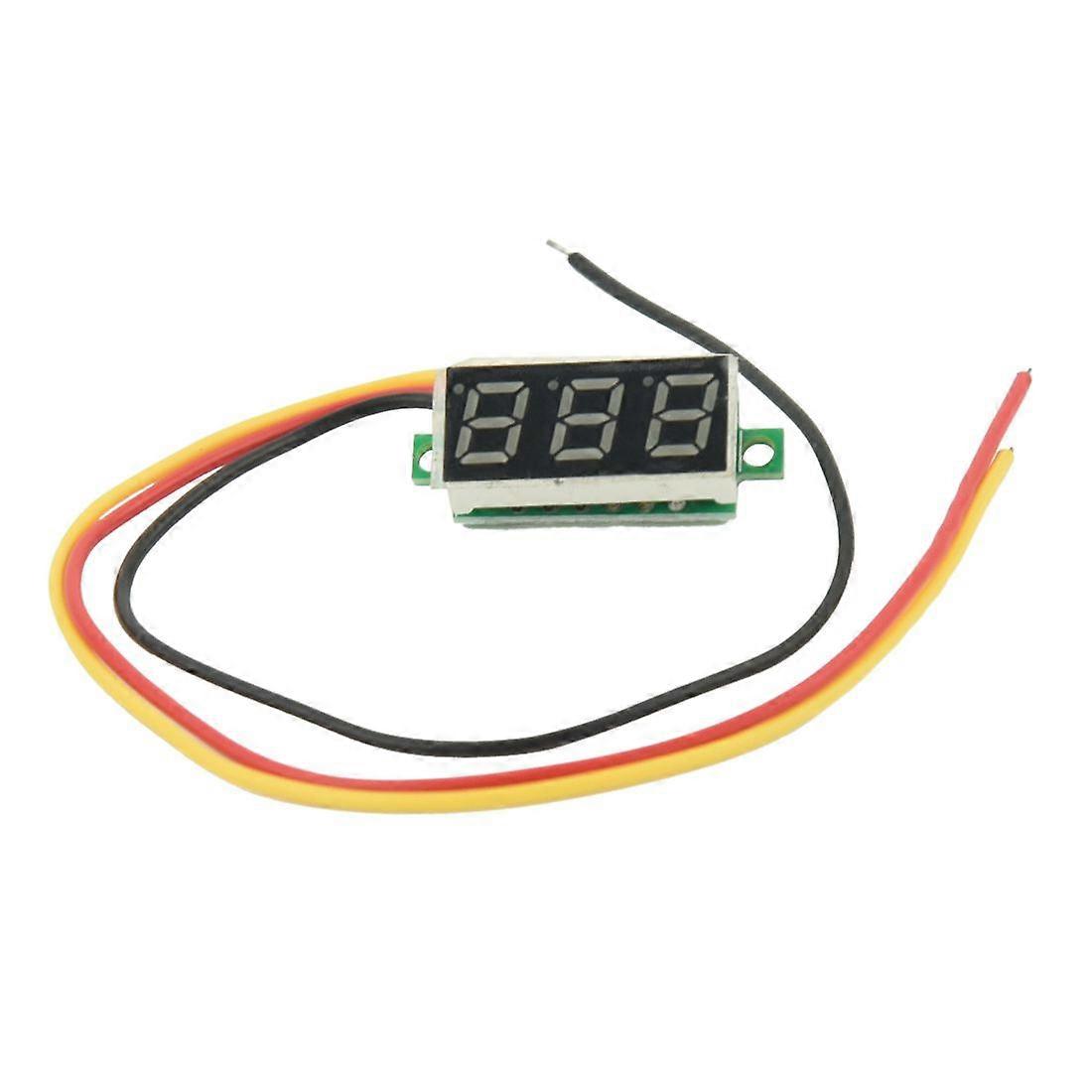 Digitales Gleichstrom-voltmeter 0-100v, Led-anzeige, 3-stellig, 3-adrig, Rot