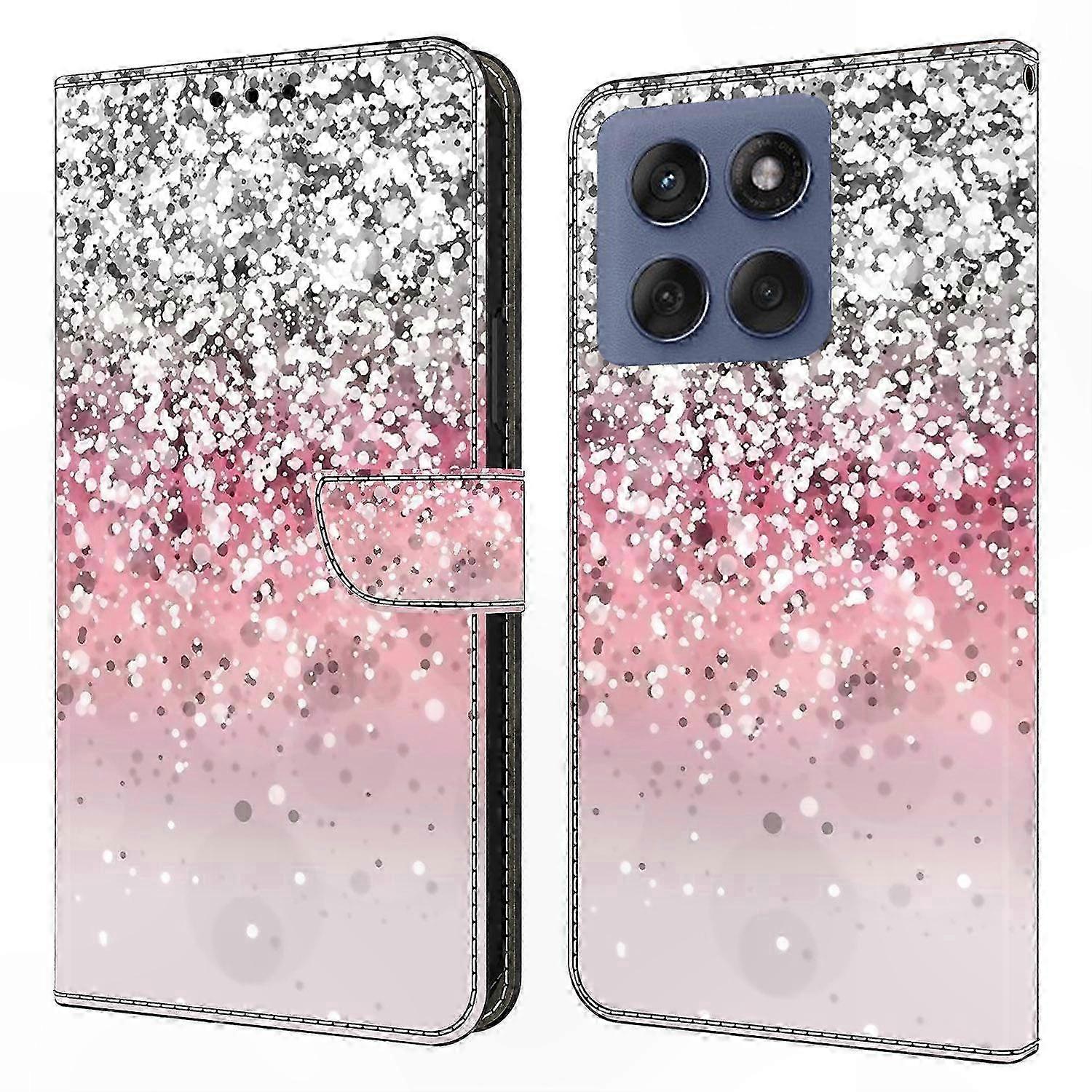 Leder-wallet-hülle Mit Magnetverschluss Und 3d-muster Für 5g-smartphones