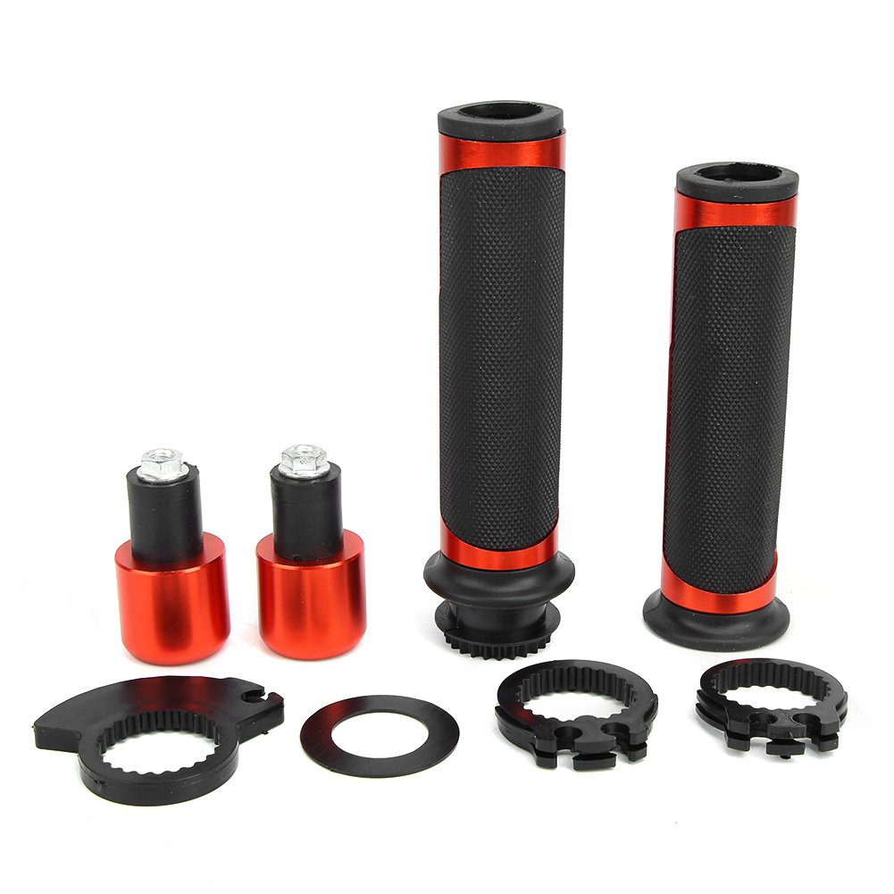 2 Cnc-gefräste 22-mm-anti-rutsch-motorradlenkergriffe, Zubehör Zur Individuellen Gestaltung (orange)