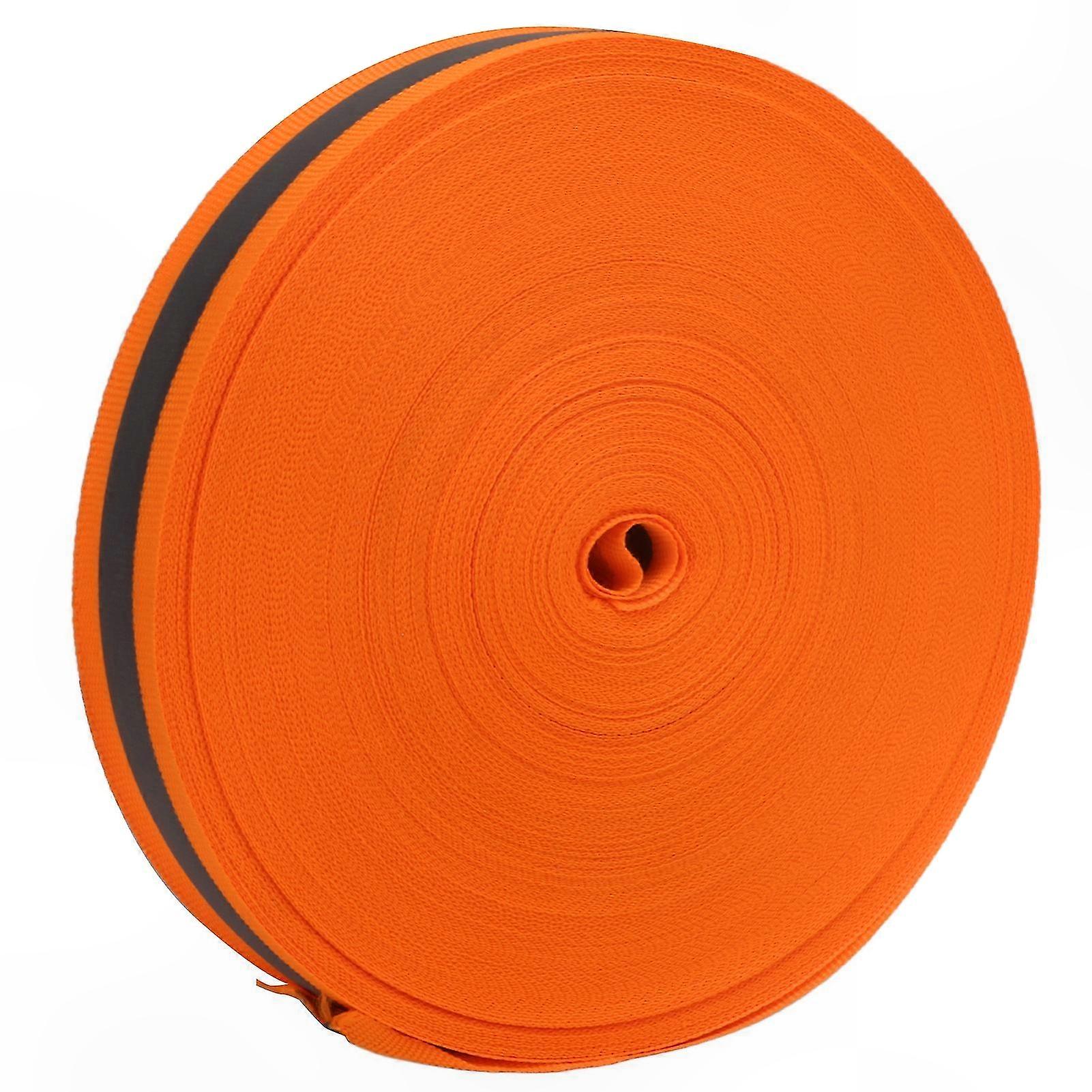 Hochsichtbares, Orangefarbenes, Reflektierendes Nylonband Für Mehr Sicherheit, 50 Yards, Leuchtsignalband, Für Den Professionellen Einsatz, Robust Und Langlebig.