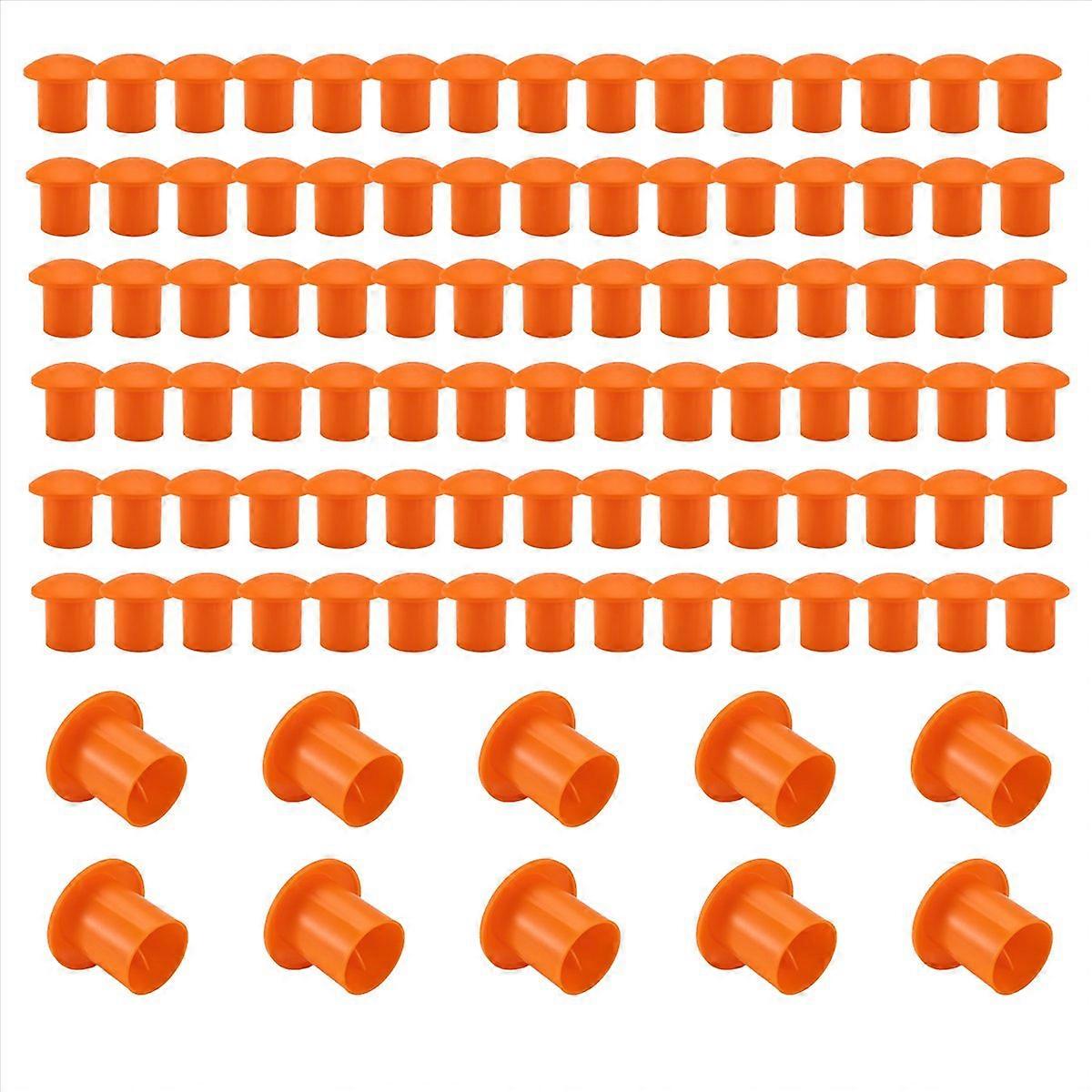 100 Schutzkappen Für Bewehrungsstahl, Orange, 6 X 5,5 X 3,8 Cm, Baustellen-sicherheitsset