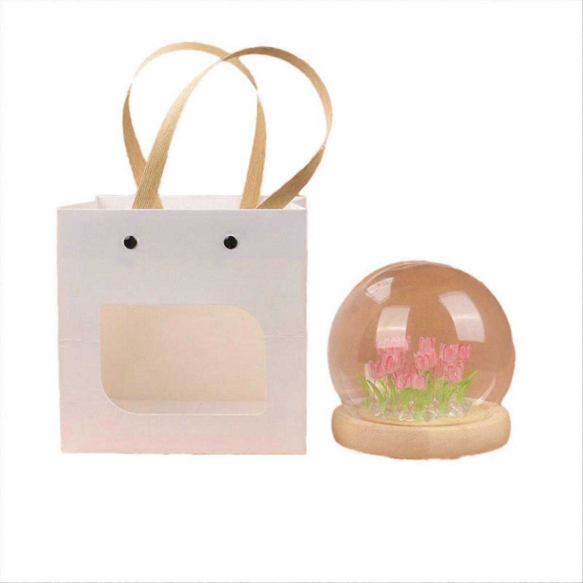 Künstliche Tulpen-nachtlampe, Diy-deko-nachttischlampe, Rosa, Blumenornament Fürs Schlafzimmer