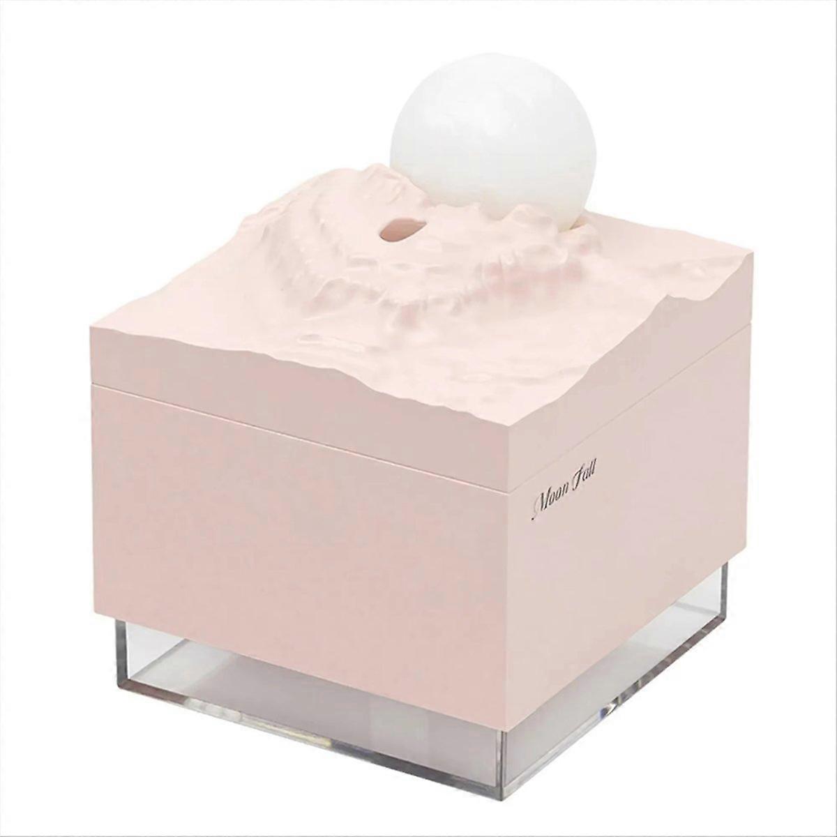 Aromadiffusor-luftbefeuchter Mit Kaltnebelfunktion, Rosa Led-mondlampe, Nachtlicht