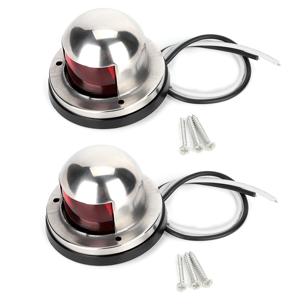 2 Stück 12v Led-navigationslichter Für Boot/auto, 8 Led-seitenblinker (rot)