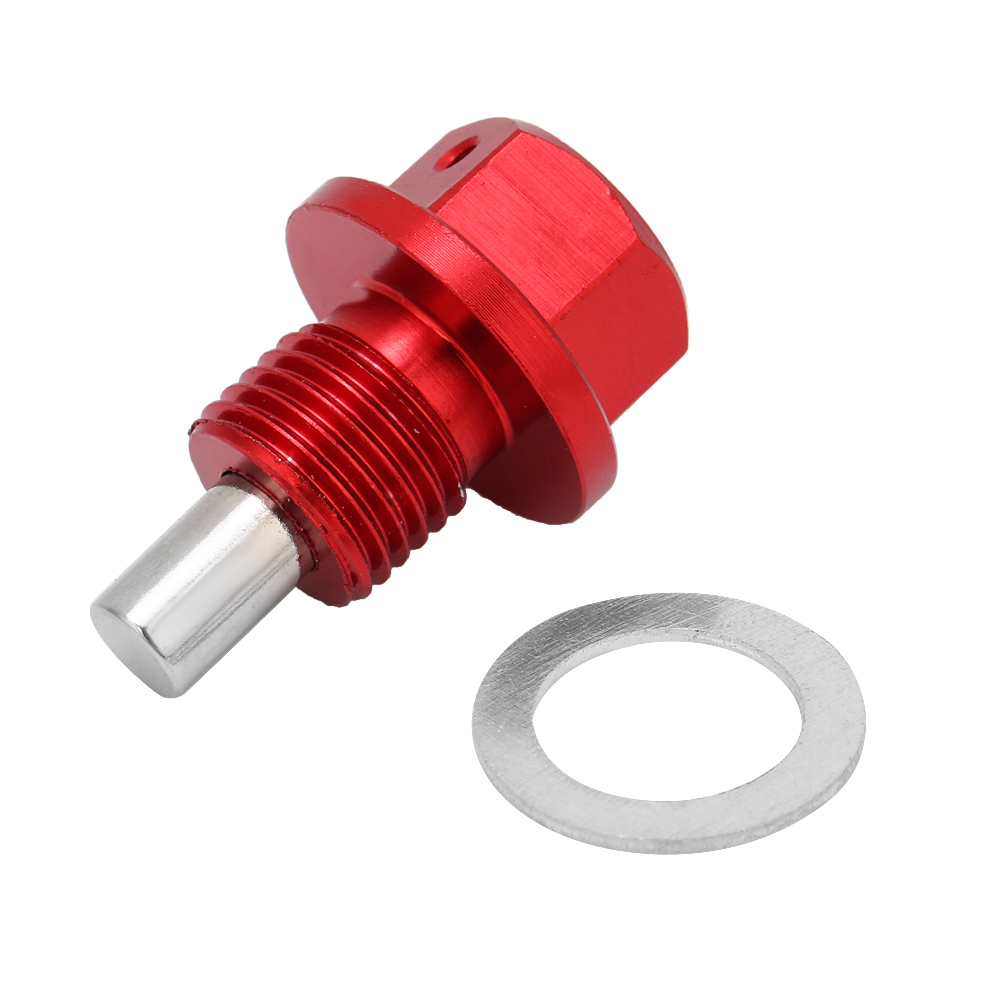 Roter Magnetischer Ölablassstopfen Aus Aluminiumlegierung, M12 X 1,25, Für Pkw