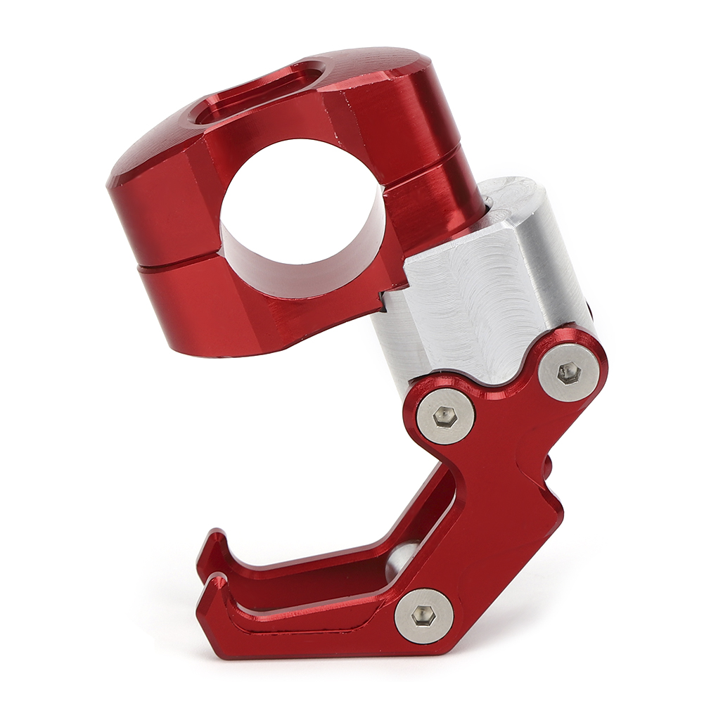 Universeller Motorradhelmhaken, 22 Mm (0,9 Zoll) Gepäckträger Aus Aluminiumlegierung Für Lenker, Rot