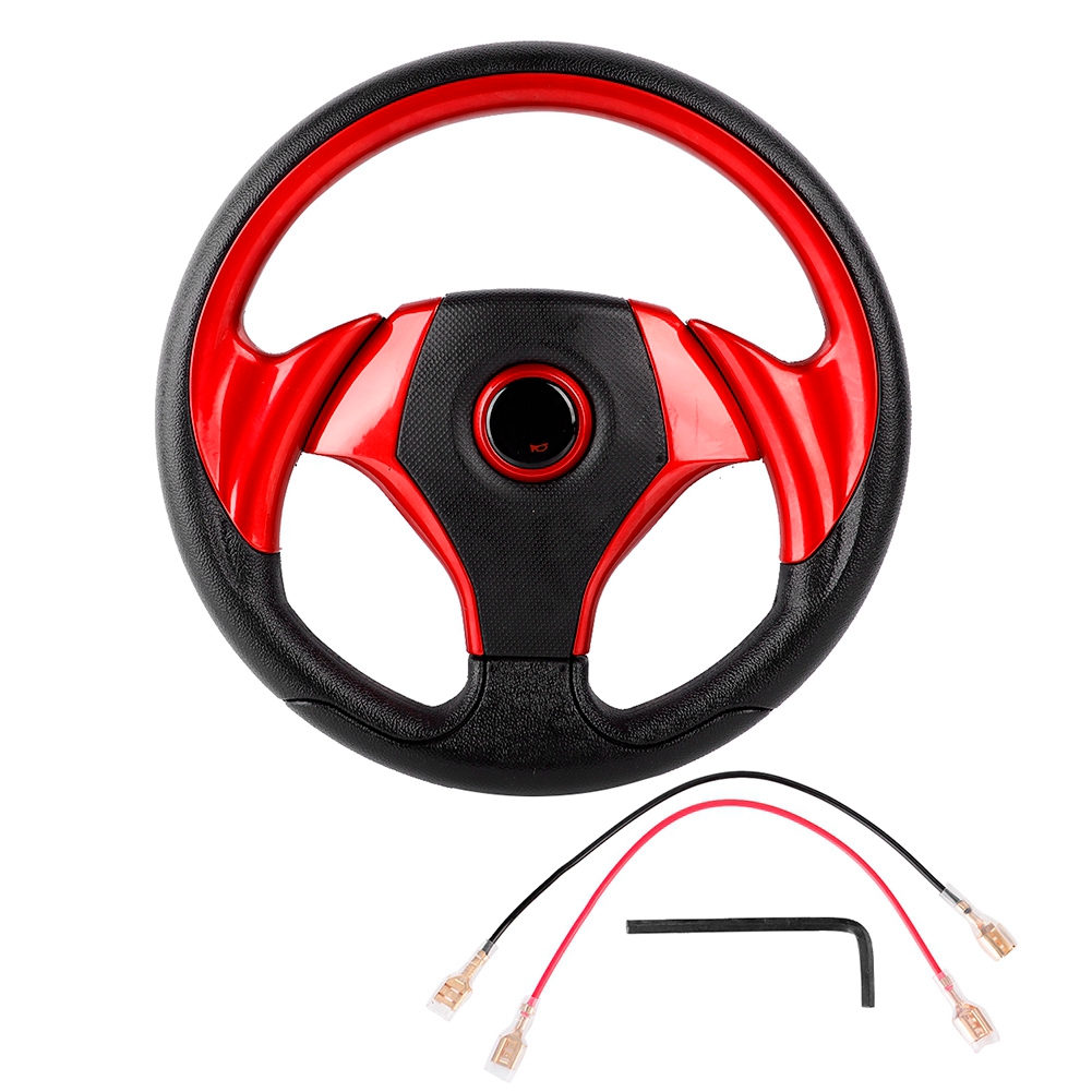 Universelles 13-zoll-320-mm-sportlenkrad Aus Rotem Pu-leder Für Auto-drifting