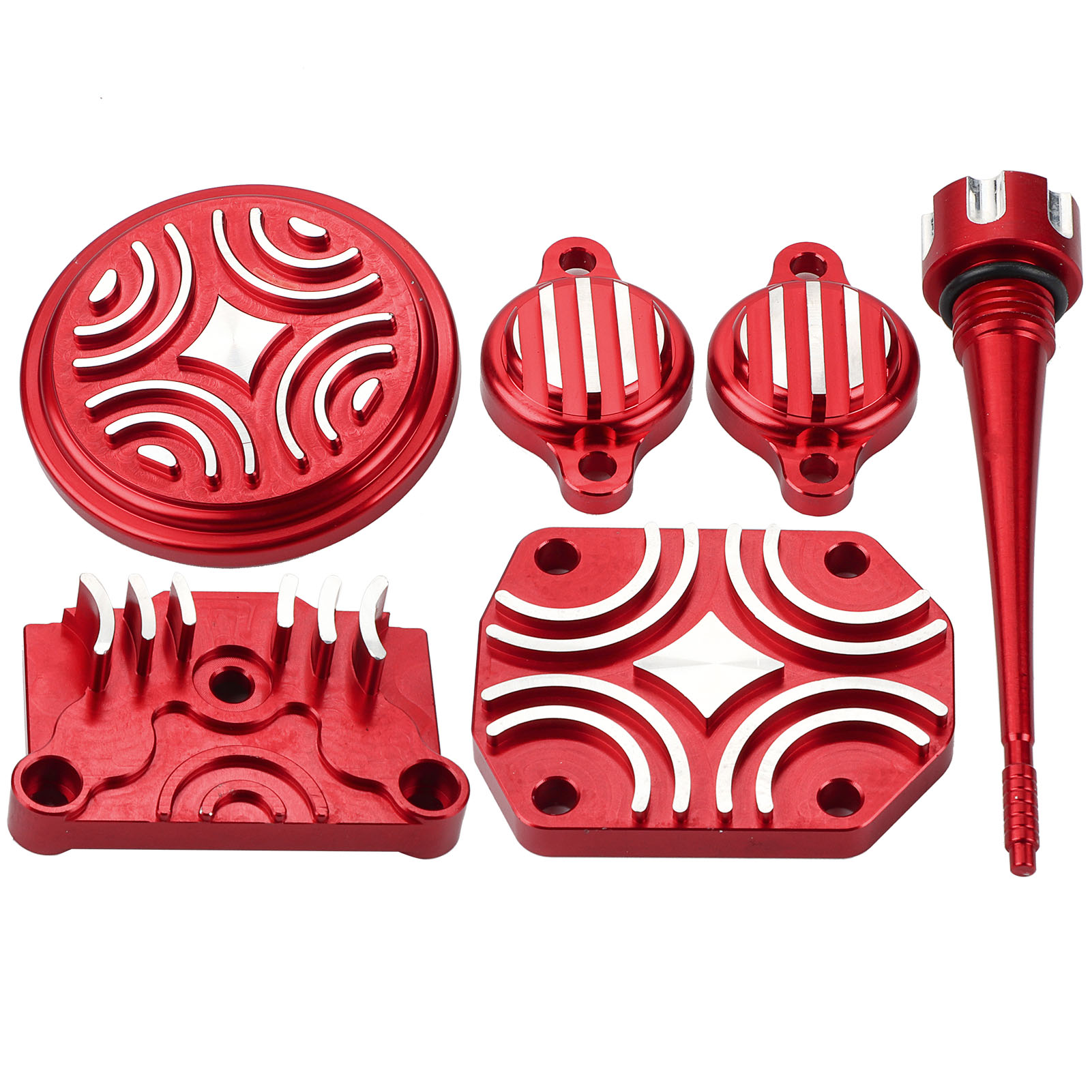 Zylinderkopfdeckel-set Aus Rotem Aluminium Für Lifan 110cc 125cc Motoren, Ersatzteile Für Offroad-motorräder Und Pitbikes