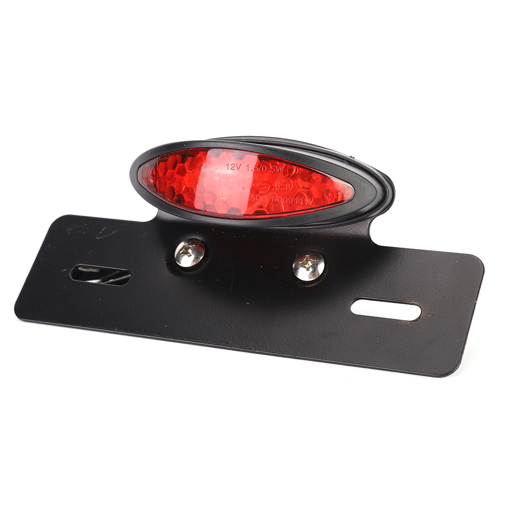 Retro-ovales Led-rücklicht Für Honda-motorräder, Bremslicht Und Kennzeichenbeleuchtung, Rote Abdeckung
