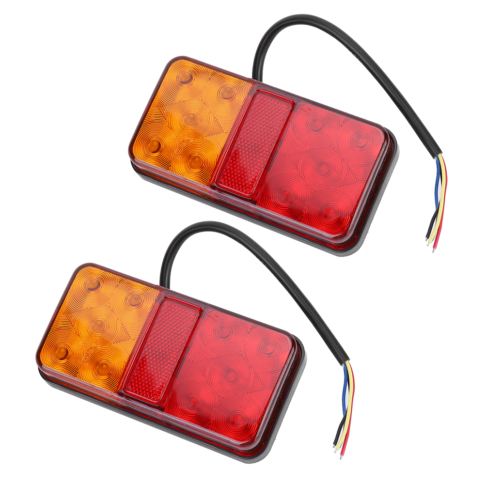 2x Universal 10 Led 10-30v Rot Gelb Rückleuchten Für Lkw