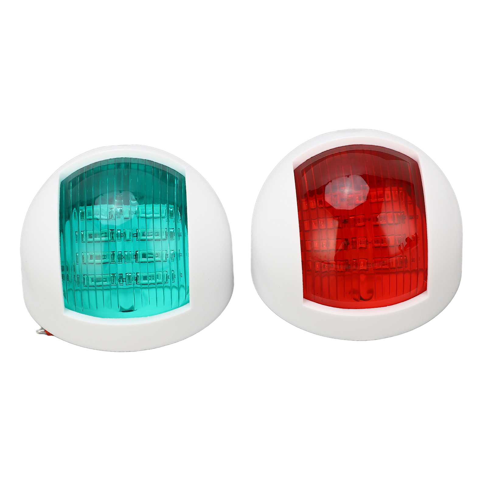 Paar Runde, Wasserdichte Rote + Grüne Led-navigations-seitenmarkierungsleuchten, 12v.