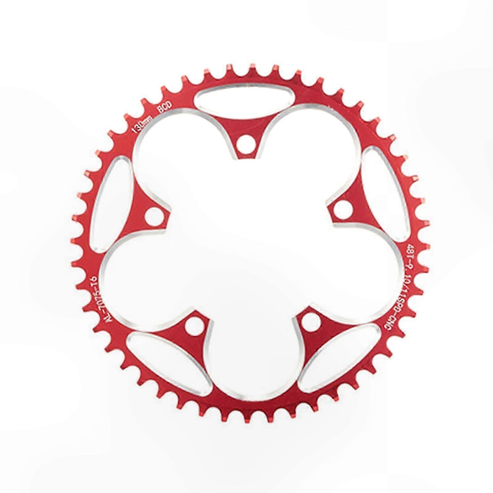 Direktmontage-kettenblatt Für Fahrräder, 110 Mm Lochkreis, 5 Löcher, Narrow-wide-profil, Rot Getönt