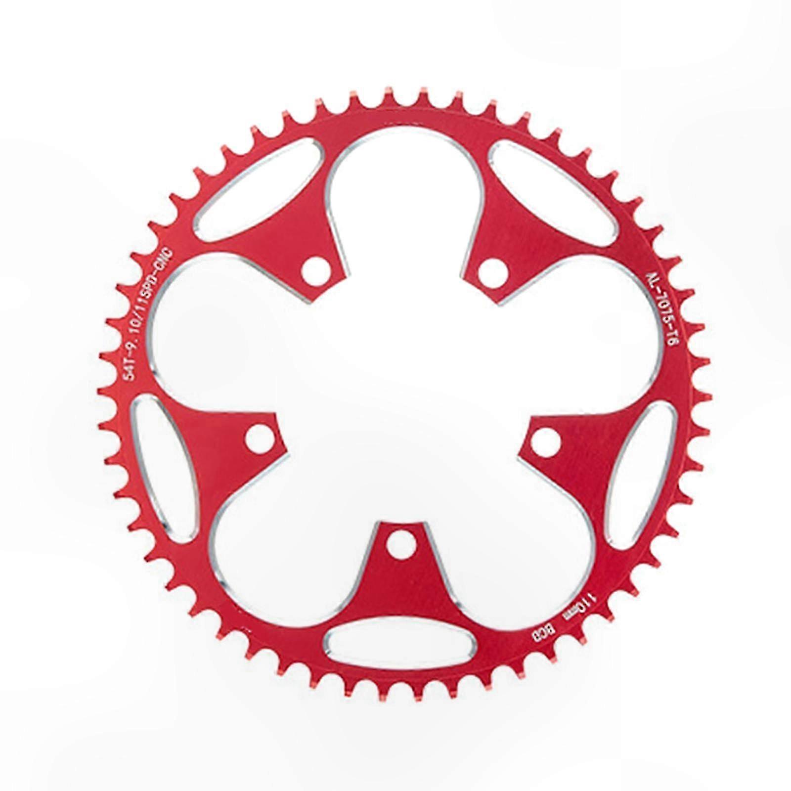 Direktmontage-kettenrad Für Fahrräder, 110 Mm Lochkreis, 5 Löcher, Schmal-breite Zähne, Rot, Für Fahrradantrieb