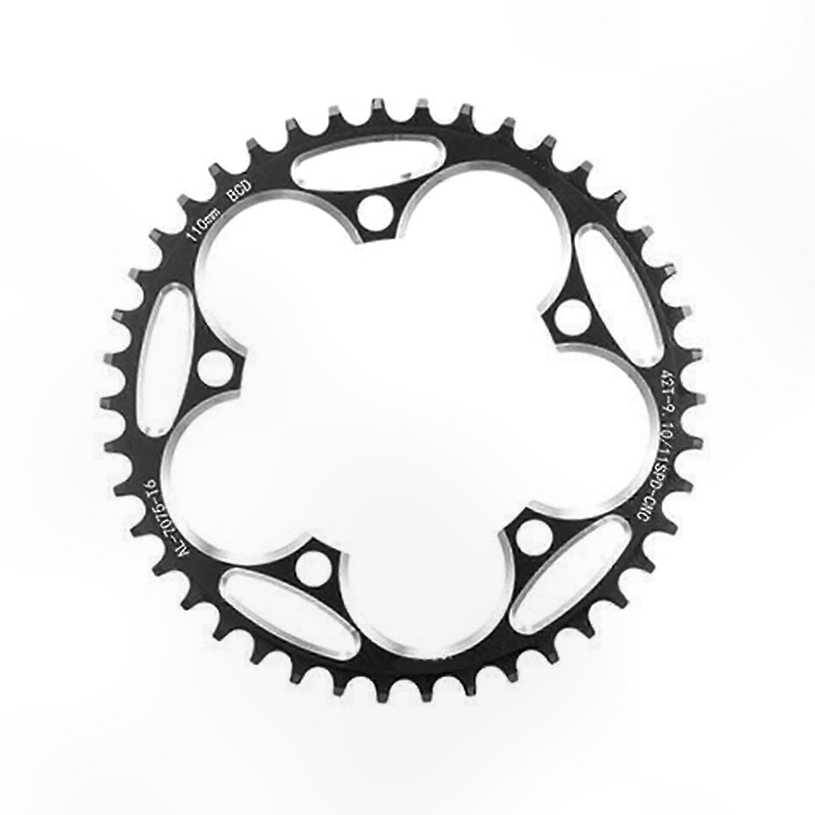 Direkt Montierbares, Flaches Fahrradritzel, 110 Mm Lochkreisdurchmesser, 5 Arme, Narrow-wide-profil, Rote Tönung, Mtb/rennrad-antriebskomponente, Schraubbefestigung.