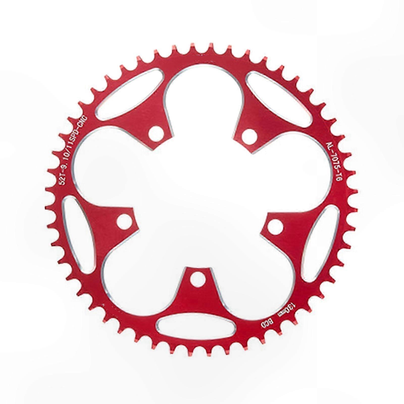 Direktmontierbares, Flaches Kettenblatt Für Mountainbikes, 110 Mm Lochkreis, 5 Löcher, Narrow-wide-profil, Rot, Kompatibel Mit Verschiedenen Antriebssystemen