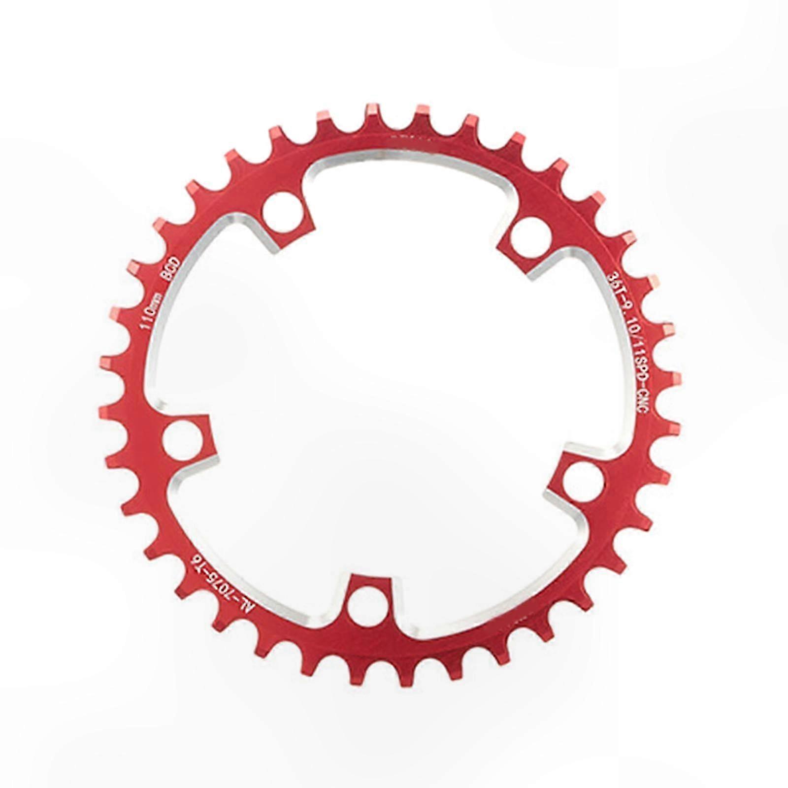 Kettenblatt Für Fahrräder, 110 Mm Lochkreis, 5 Löcher, Narrow-wide-design, Rot, Für Kurbelgarnitur, Direktmontage, Kompatibel Mit Mountainbikes Und Rennrädern.