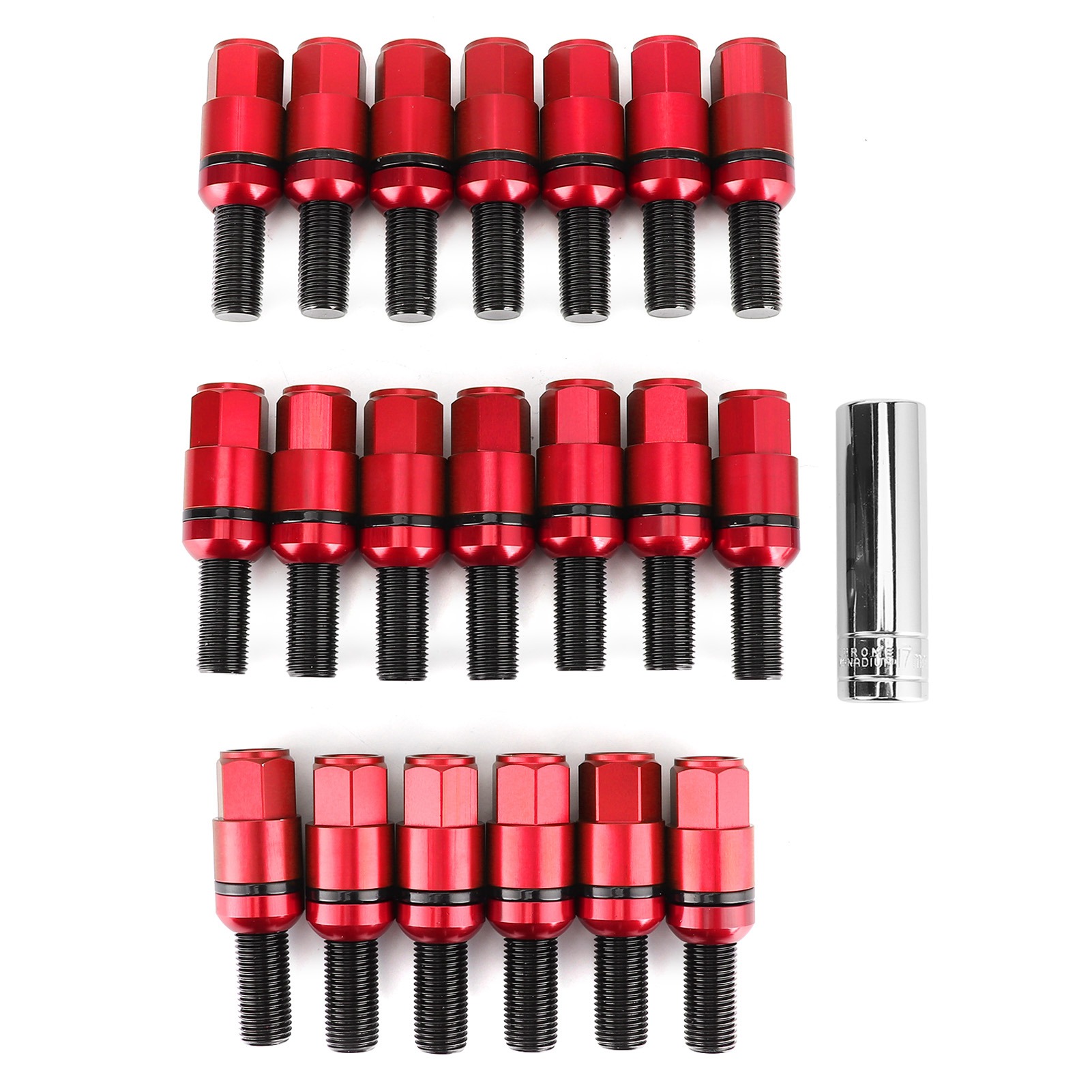 20 Verstärkte Aluminium-radmuttern M14x1,5 Mm Für 718 Boxster (982)/911 Carrera Rot
