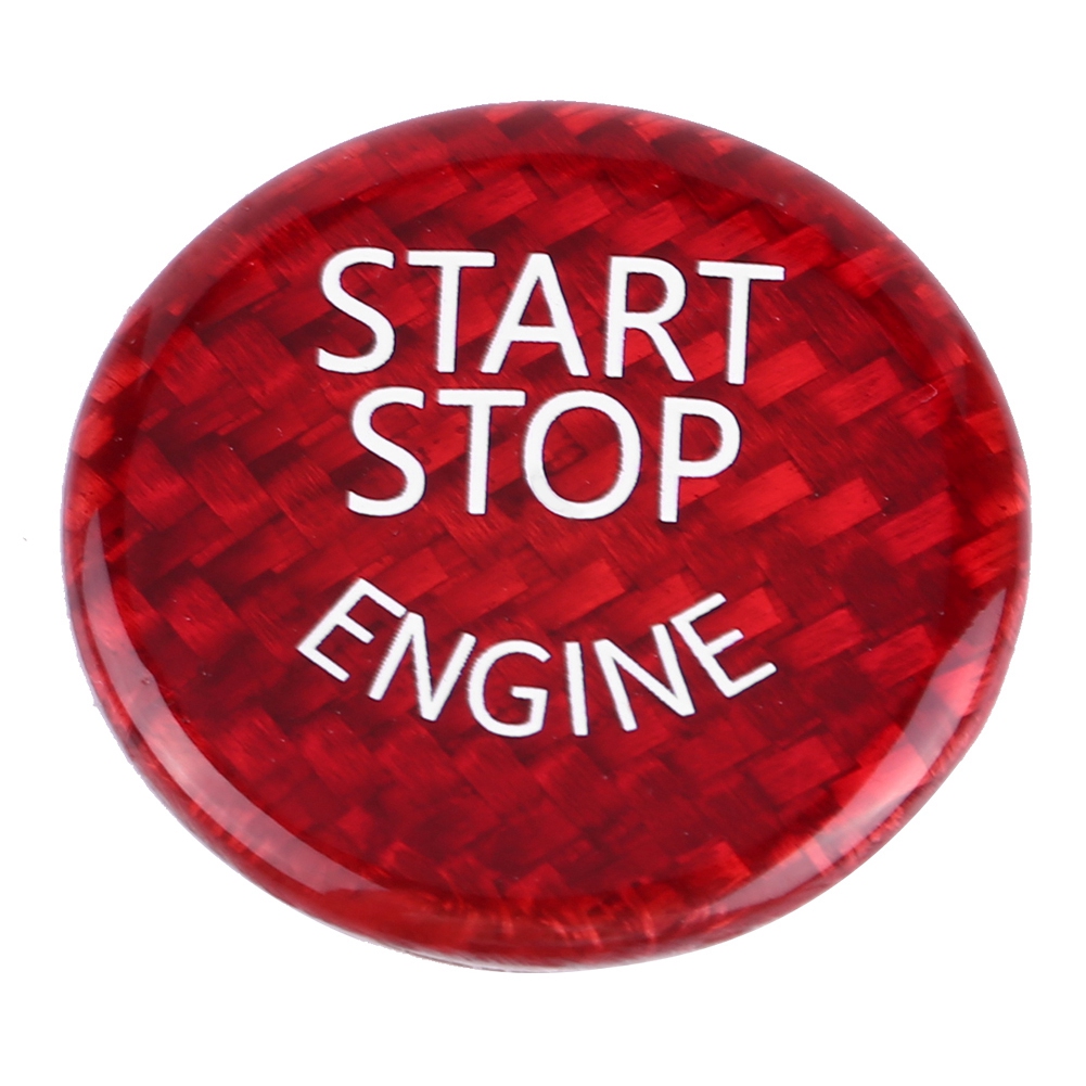 Motorstart-/stoppknopf Aus Roter Kohlefaser Für Bmw 1er-7er, X1, X3-x6