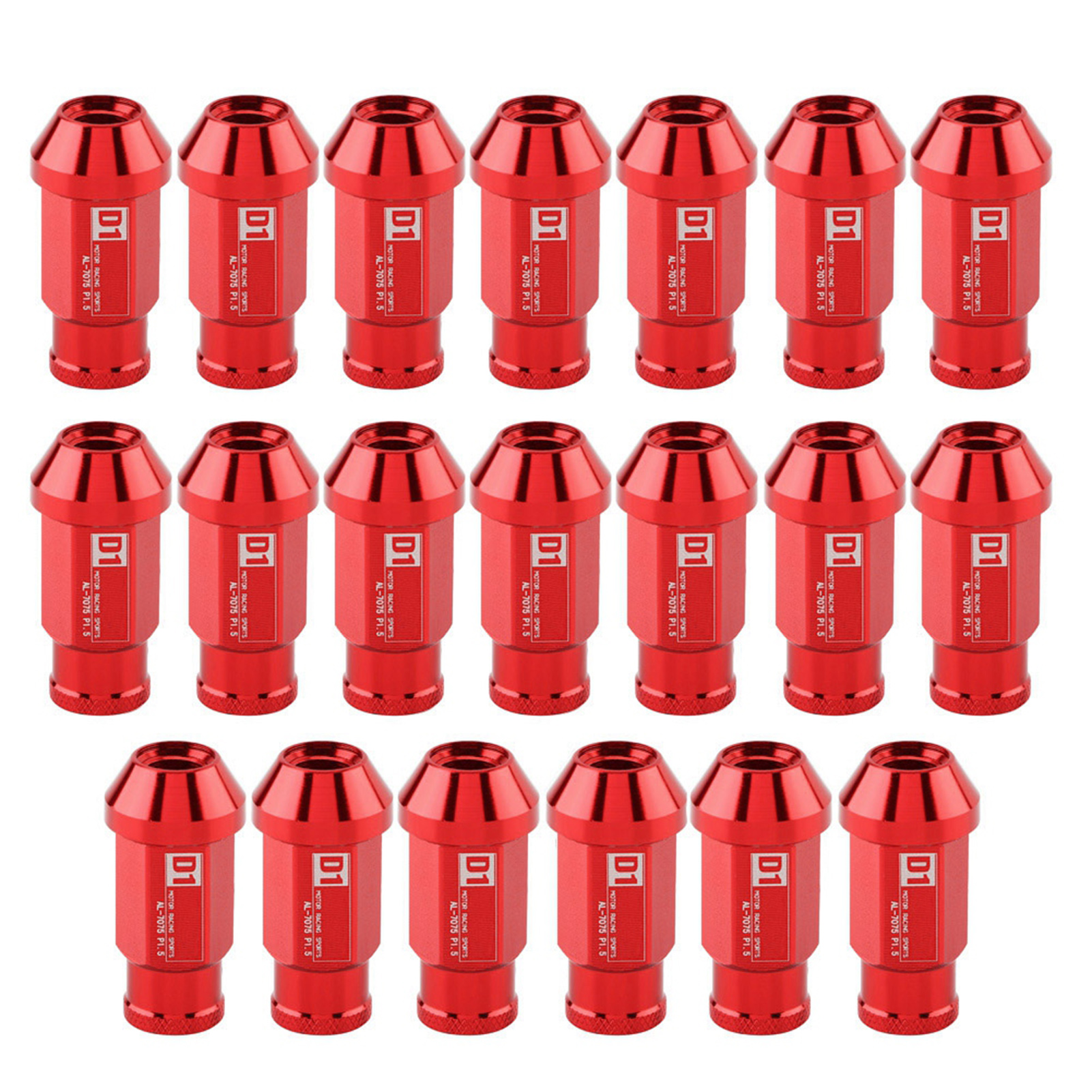 Aluminiummuttern Für Rennfelgen M12x1.5 (rot) - Autoreifenschrauben.