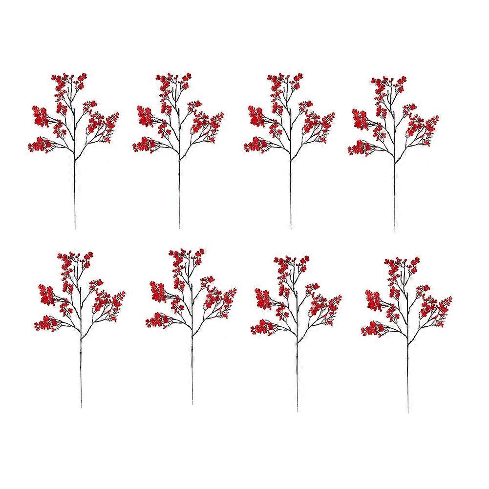 Strauß Roter Künstlicher Weihnachtsblumen, Realistische Künstliche Blumen, Festliche Dekoration Für Weihnachtsbaum, Tischdekoration Und Zuhause, Set Mit 12 Stück, 35 Cm, Pflegeleicht