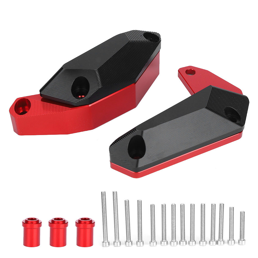 Verschiebbare Motorabdeckung Aus Aluminium, Rahmenschutzplatte Gegen Stürze Für Yamaha Yzf R1s Mt-10 Fz-10 2015-2020 (rot)