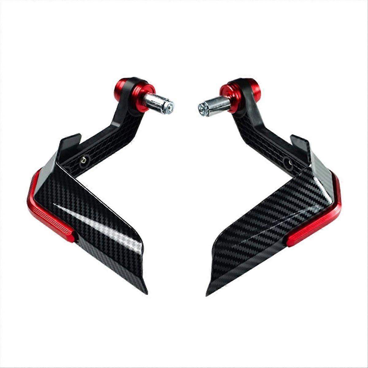 Rote Motorrad-handschützer, Lenker-windabweiser, Aluminium-handschutz Für Lenker, Griffschutz, Motorrad-windschutzscheiben-set, Robustes Zubehör, Einfache Montage.