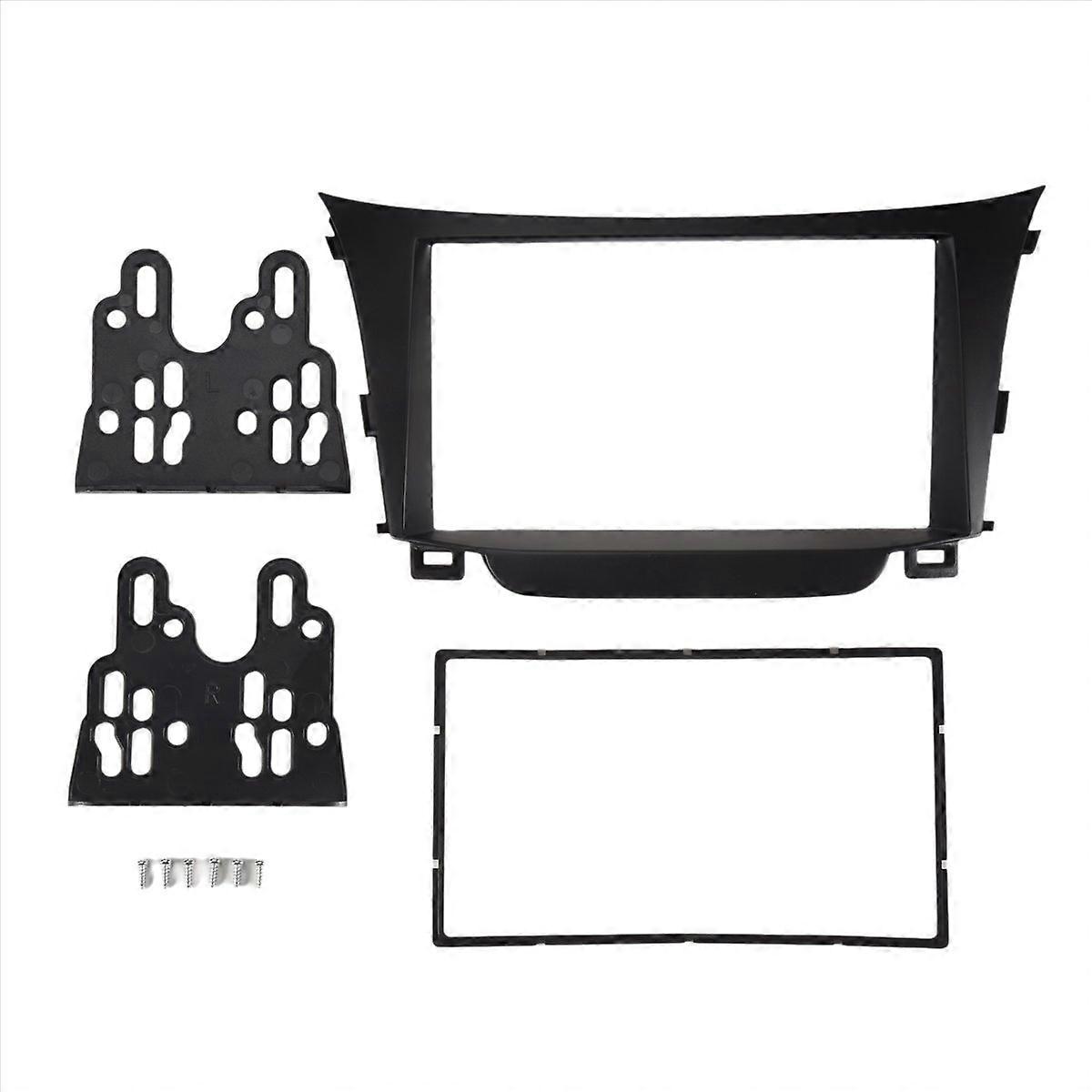 Einbausatz Für Autoradioblende Für Hyundai I30 2011, Doppel-din-stereo-einbaurahmen, Schwarze Mittelkonsolenverkleidung, Austausch Des Innenraumzubehörs.