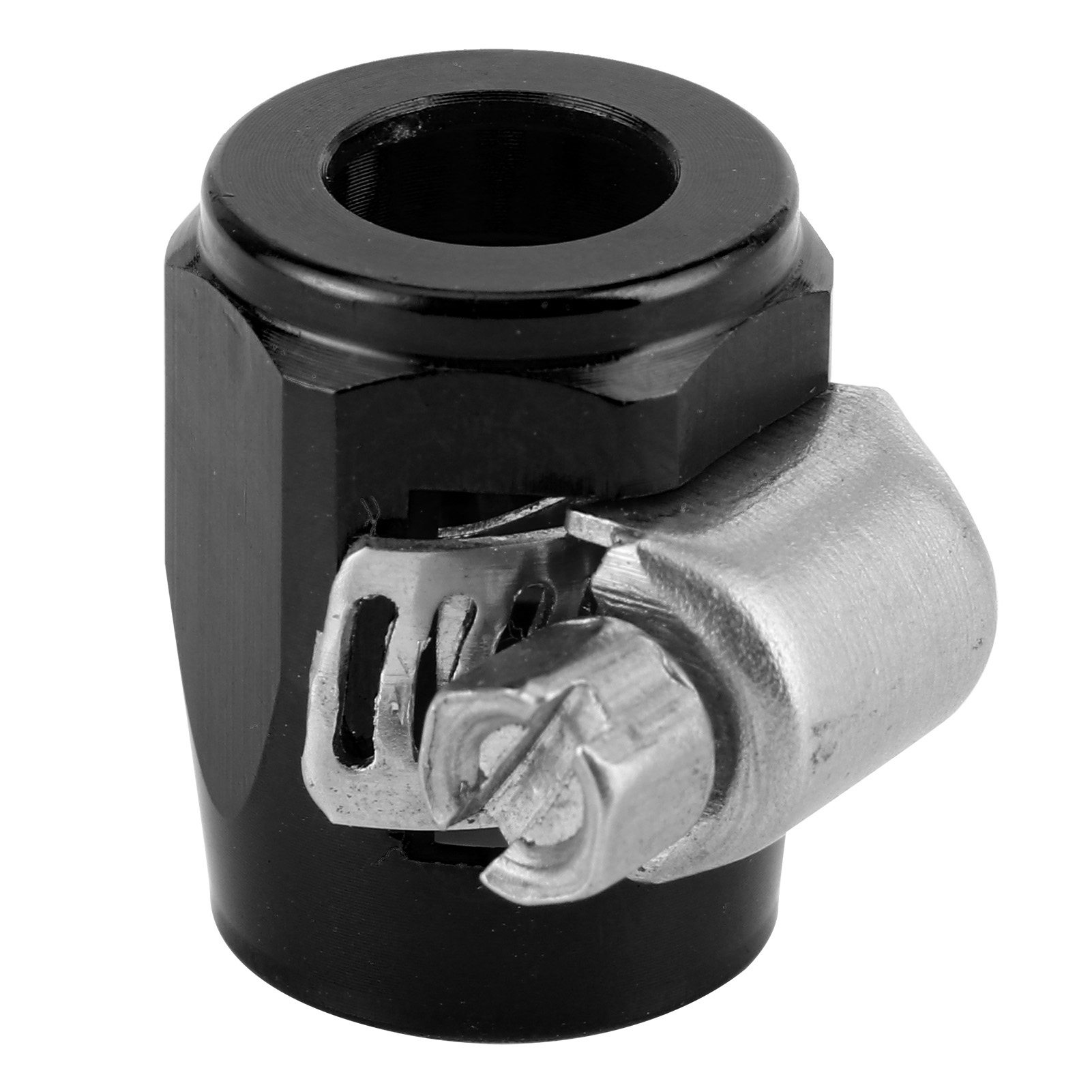 An4-endschellen Aus Aluminiumlegierung Für Kraftstoff-, Öl-, Diesel-, Gas-, Luft- Und Wasserschläuche – Schwarz