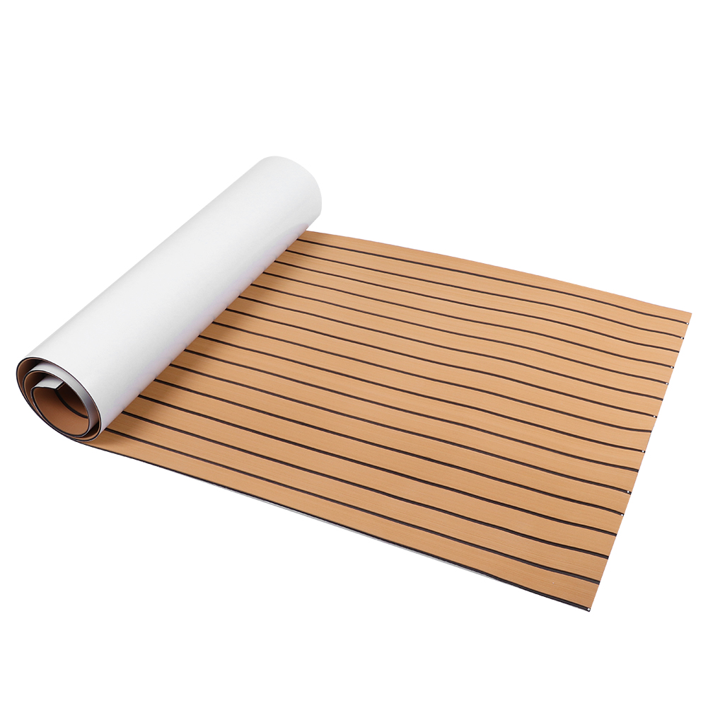 Selbstklebende, Synthetische Bootsdeckabdeckung Aus Eva-schaum, 90 X 240 Cm, Schwarz-goldene Yachtdeckplatte