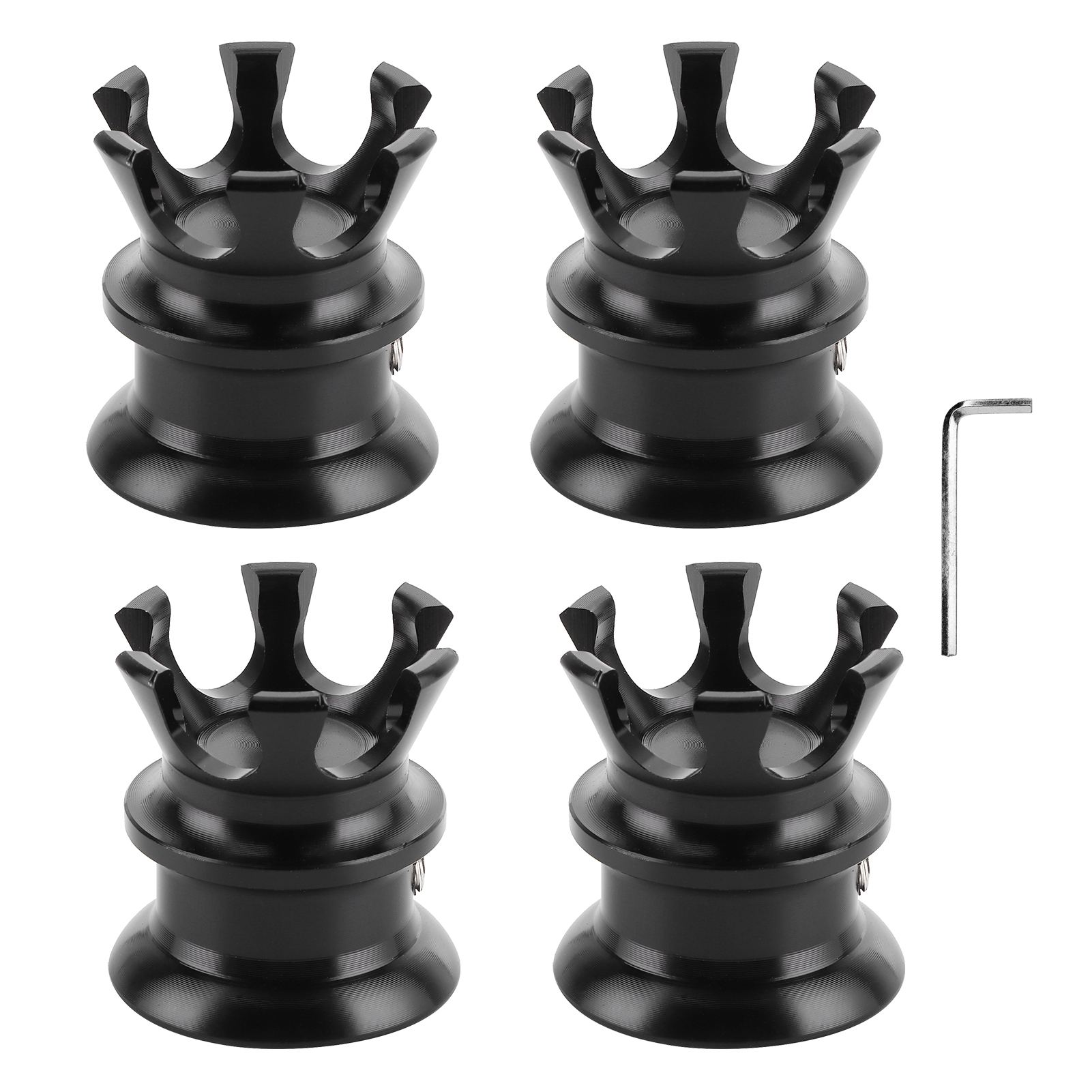 4 Stück Motorkronen-schraubenabdeckungen Für Xl883 Big Twin 1340 Evo Twin Cam Motor, Schwarz