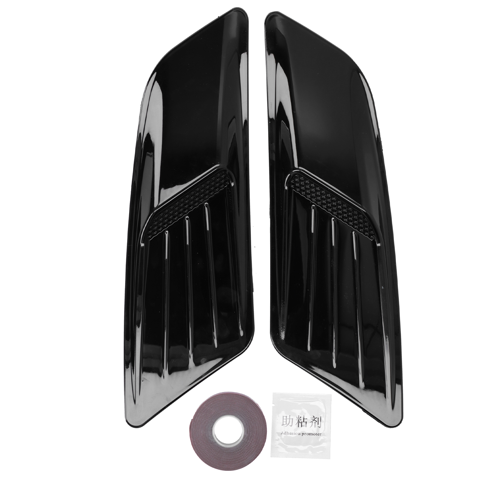 2-teilige Lüftungsblenden Für Die Motorhaube, Glänzend Schwarz, Universell Passend Für Ford Mustang 2015-2017