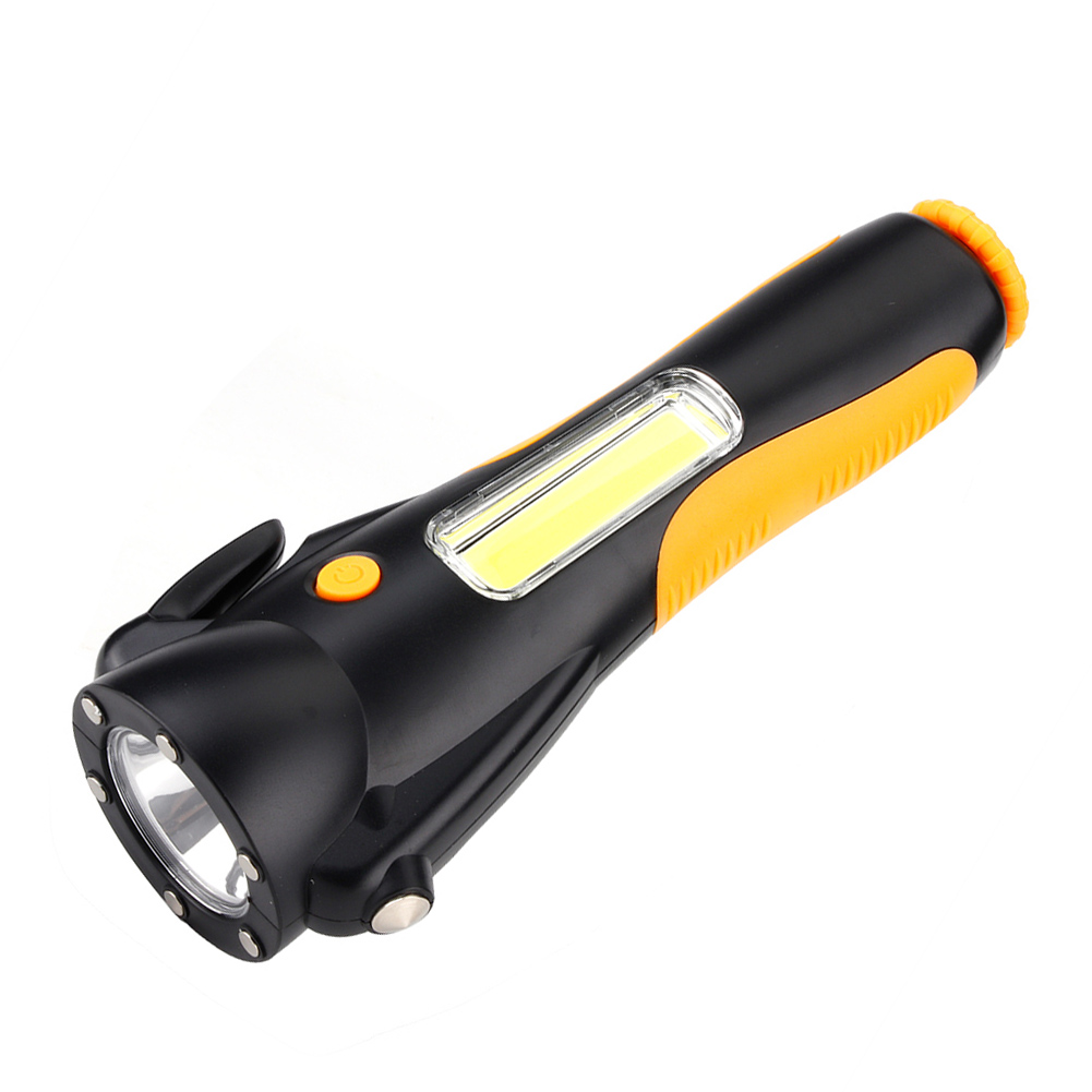 Multifunktionale Taschenlampe Für Auto, Outdoor-sicherheit, Camping, Notfall, Warnung, Schwarz.