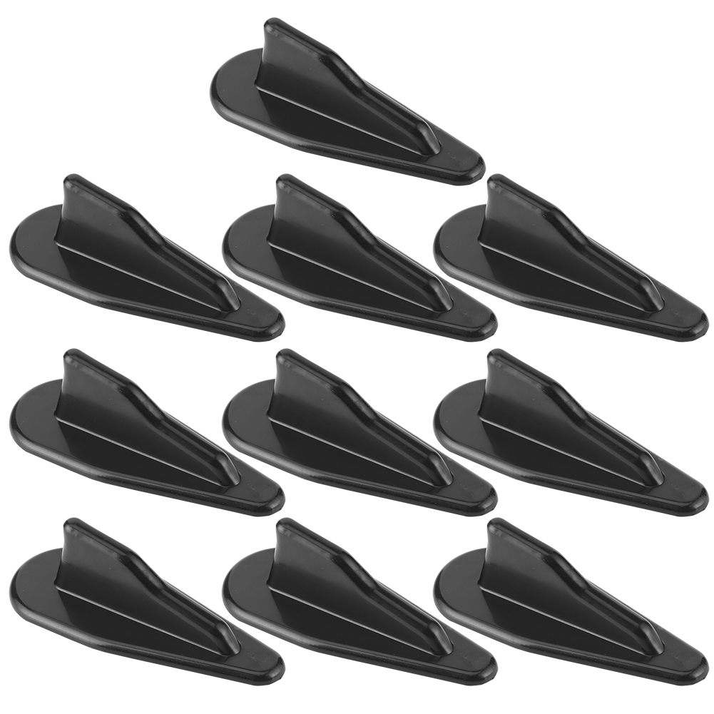 10-teiliges Universelles Haifischflossen-spoiler-autodach-schwarz-vortex-generator-set