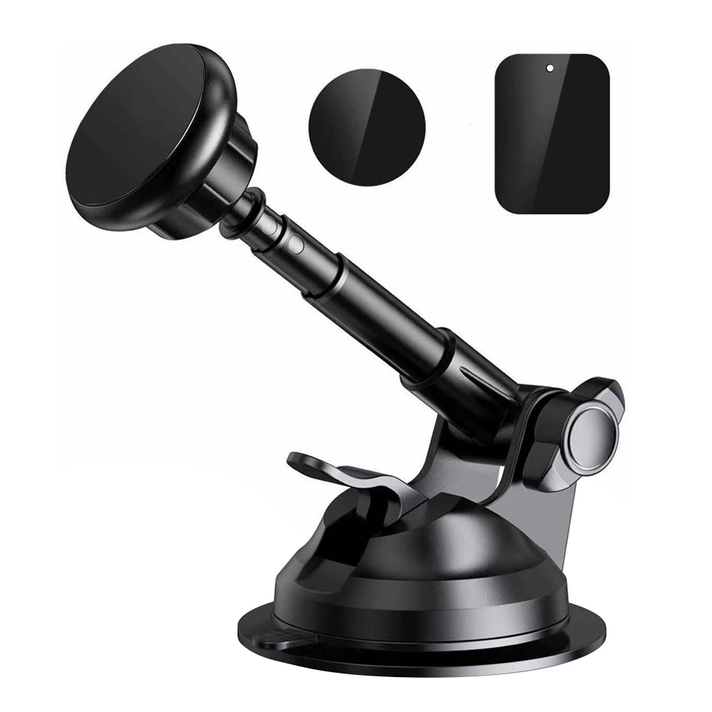 Universelle, Einziehbare Magnetische Handyhalterung, Schwarze Autohalterung, Magnetische Befestigung Für Schreibtisch Und Fahrzeug