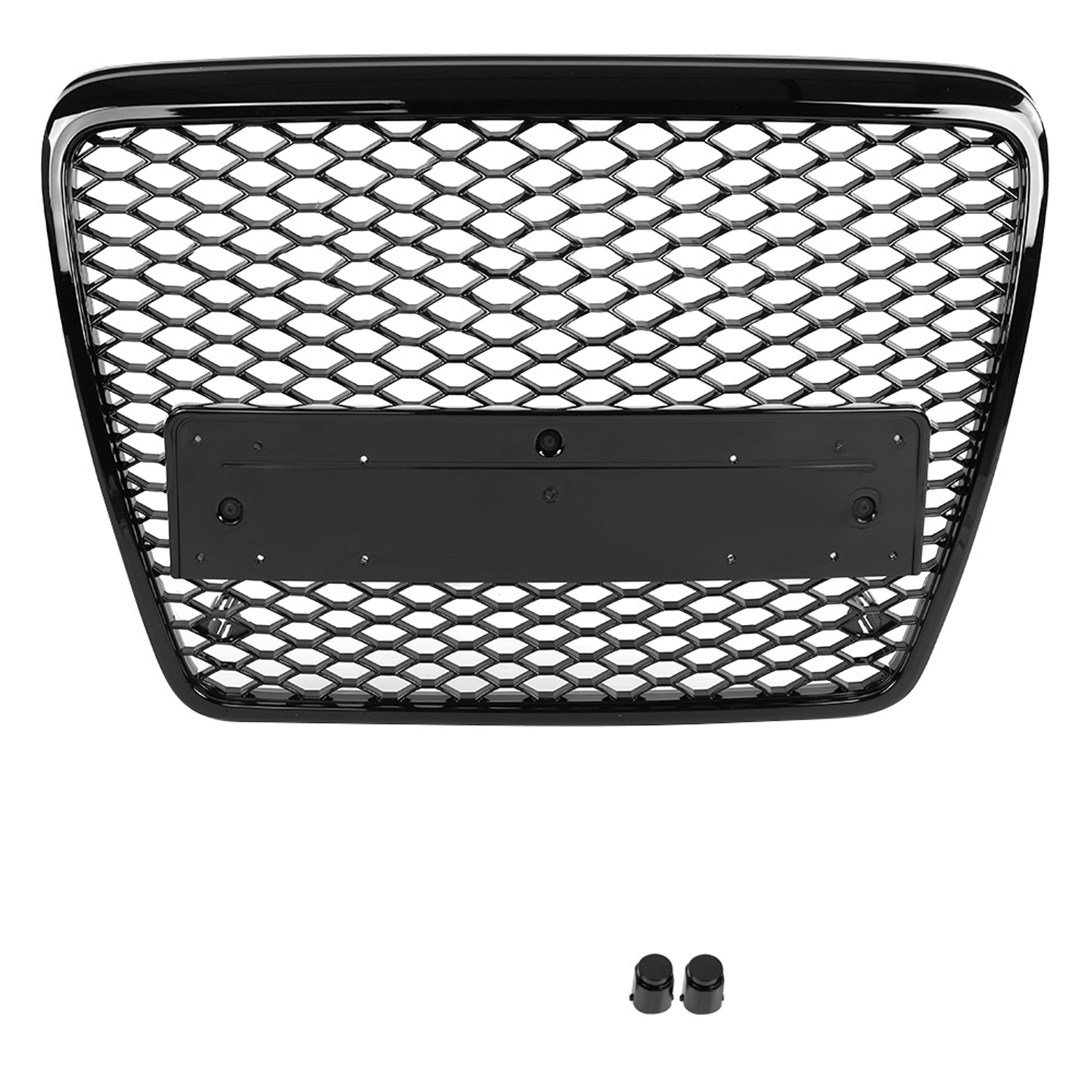 Rs6-frontgrill, Sechseckiges Wabengitter, Glänzend Schwarz, Für A6/s6 C6 2005-2011