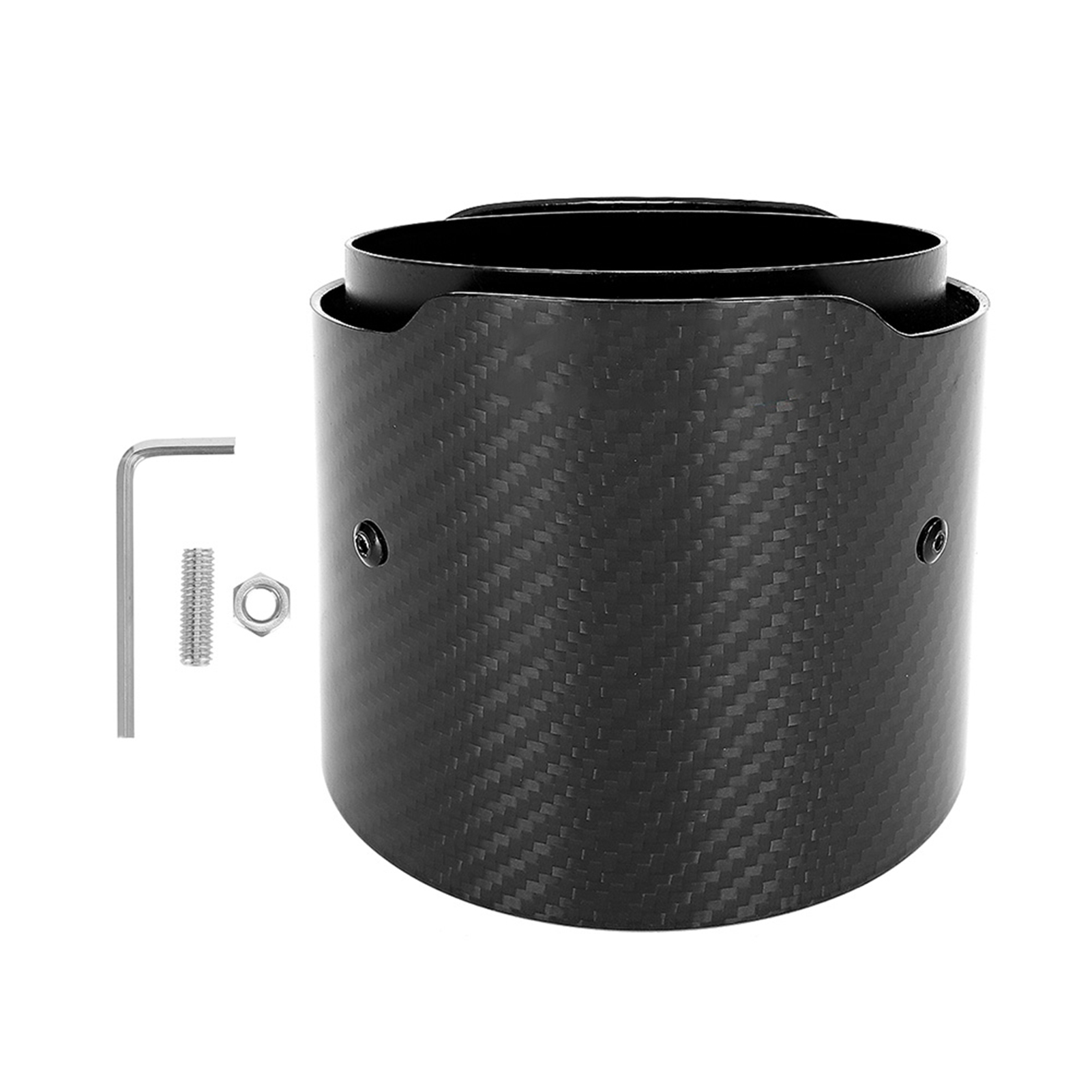 Auspuffblende Aus Kohlefaser 54-114 Mm, Passend Für Suzuki New Swift Sport 18-20, Schwarz Mit Glänzenden Seiten Auf Der Rechten Seite.