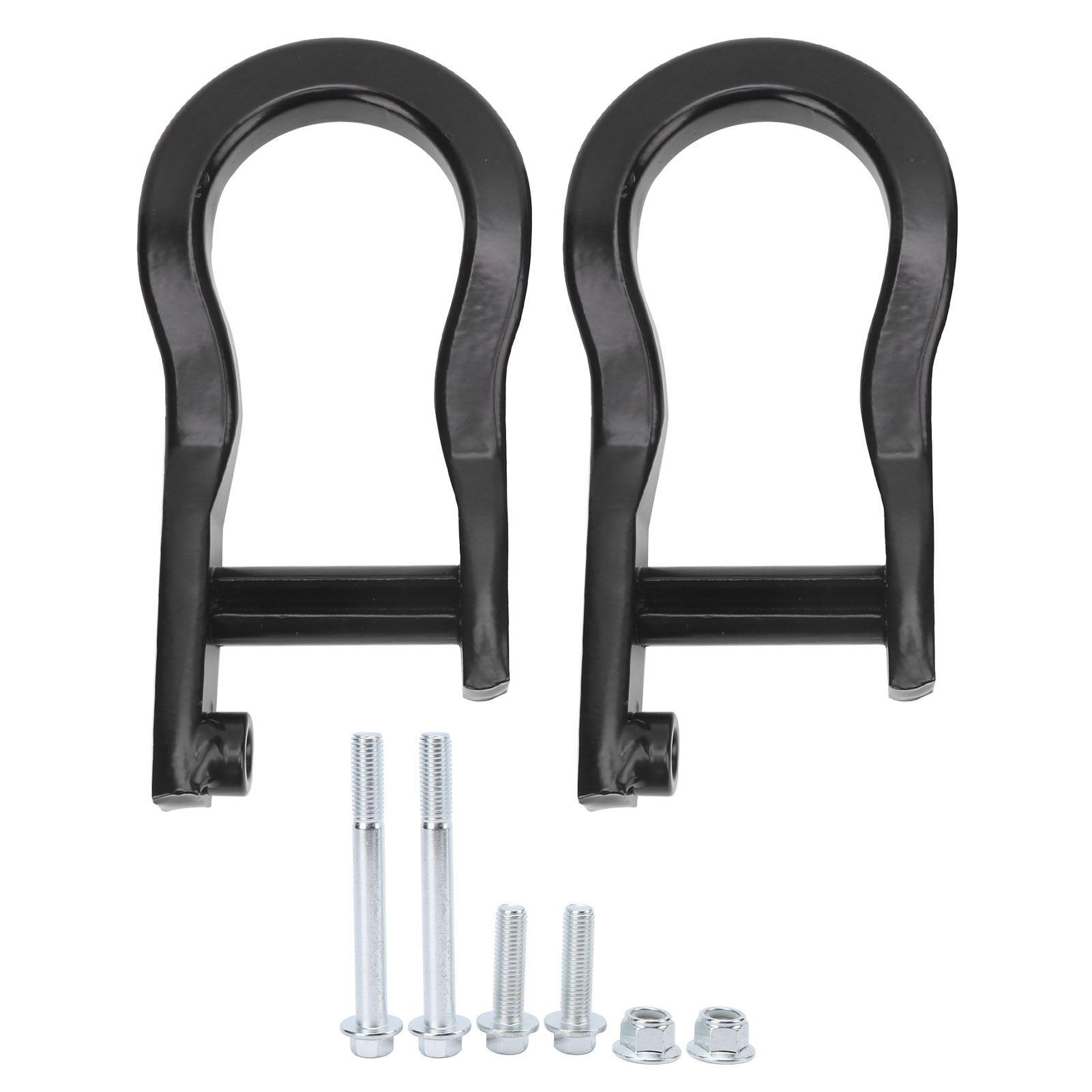 Paar Robuste Schwarze Front-abschlepphaken 84072463 Mit Bogenhalterungen, Passend Für Chevrolet Silverado