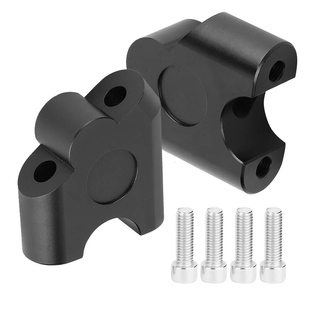 Universeller 22-mm-motorradlenker-erhöhungsadapter, Hinten Versetzt, Schwarz