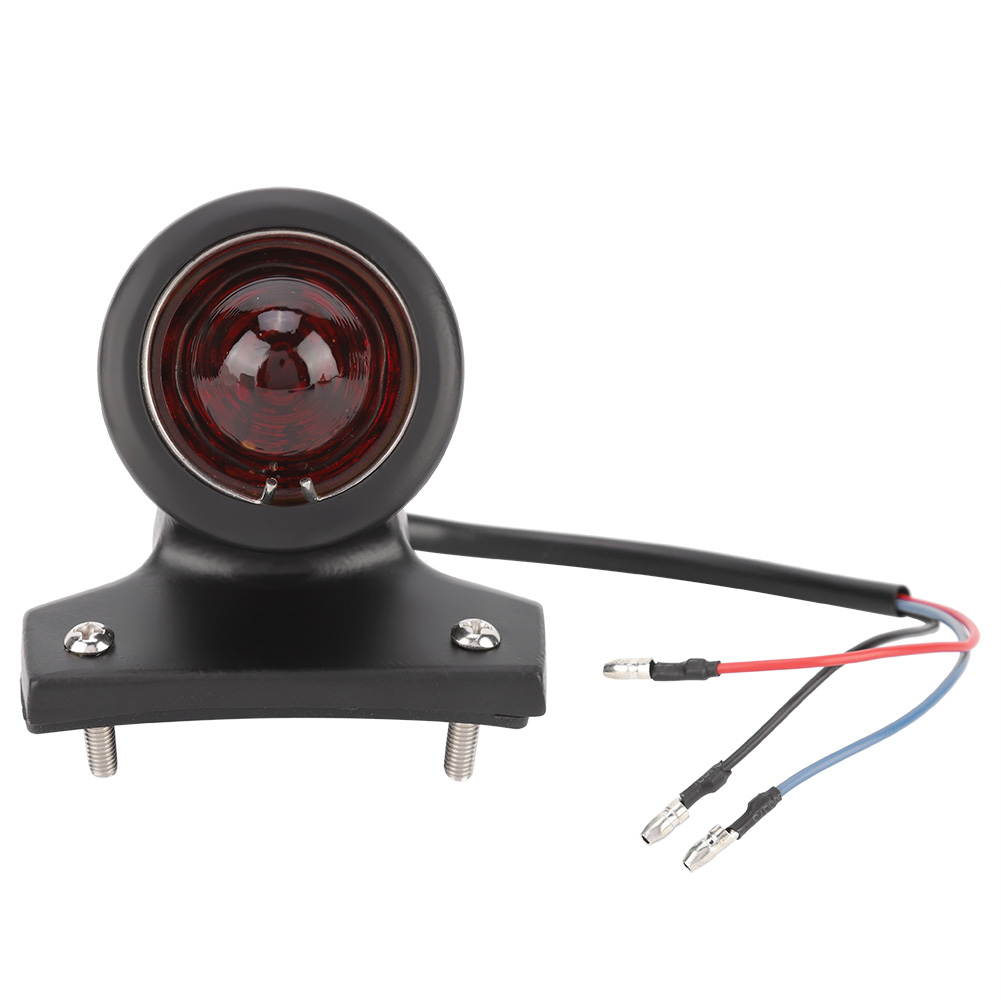 Universelle Retro-motorradrückleuchten, Schwarze Bremsleuchte Slj-w042b, Verchromte Bremslichtbirne