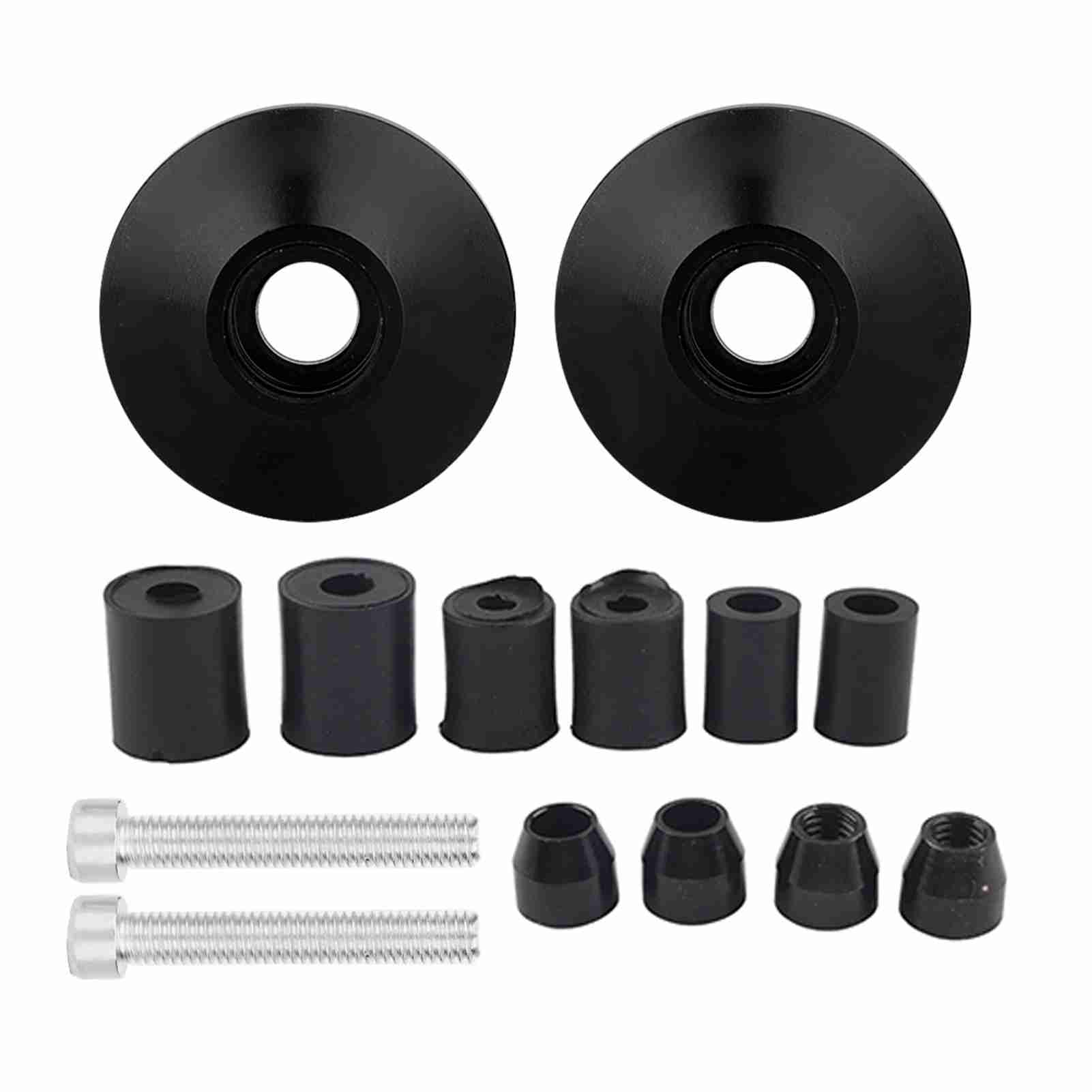 Paar Cnc-gefräste Universal-lenkerenden Aus Aluminiumlegierung Für Motorräder (schwarz)