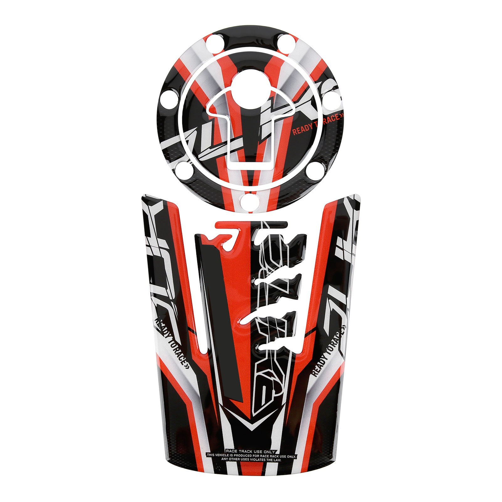 Reflektierender Orange-schwarzer Aufkleber Für Den Benzintank, Stylische Motorraddekoration, Selbstklebender Tankdeckel.