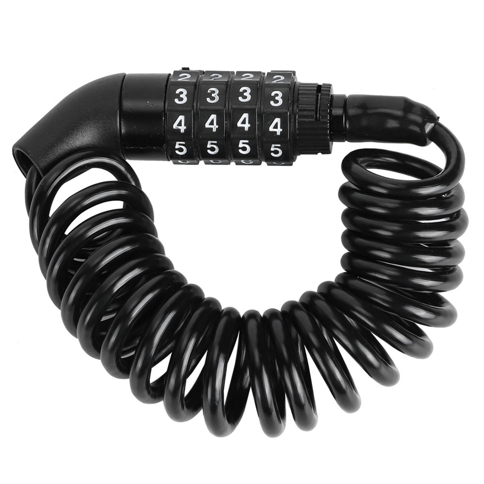 Universelles Diebstahlsicherungskabel Für Motorradhelme Mit Pin-code Und Karabiner, Schwarz