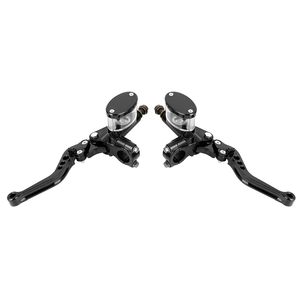 1 Paar Schwarze Hydraulische Brems- Und Kupplungshebel Aus Aluminium Für 7/8-zoll-motorrad-hauptbremszylinder