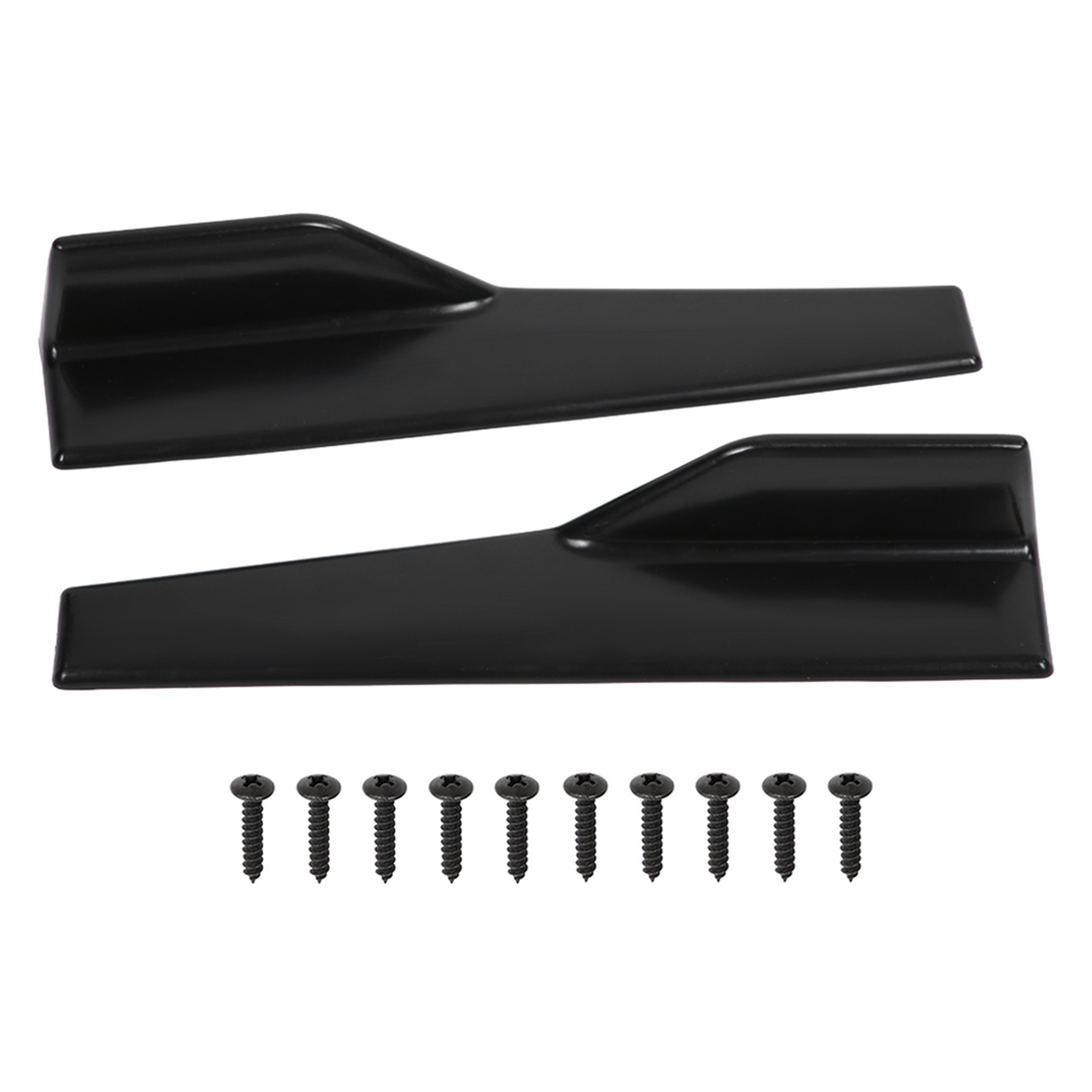 2 X Universal-seitenspoiler In Mattschwarz, Canard-flügel-diffusor, Schwellerlippe, Exterieur-zubehörset