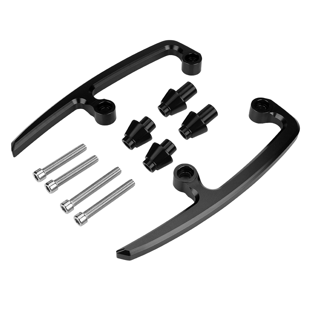 Cnc-gefräster Aluminium-haltegriff Für Den Soziussitz An Der Kawasaki Z650 (2017–2018), Schwarzer Haltegriff-satz