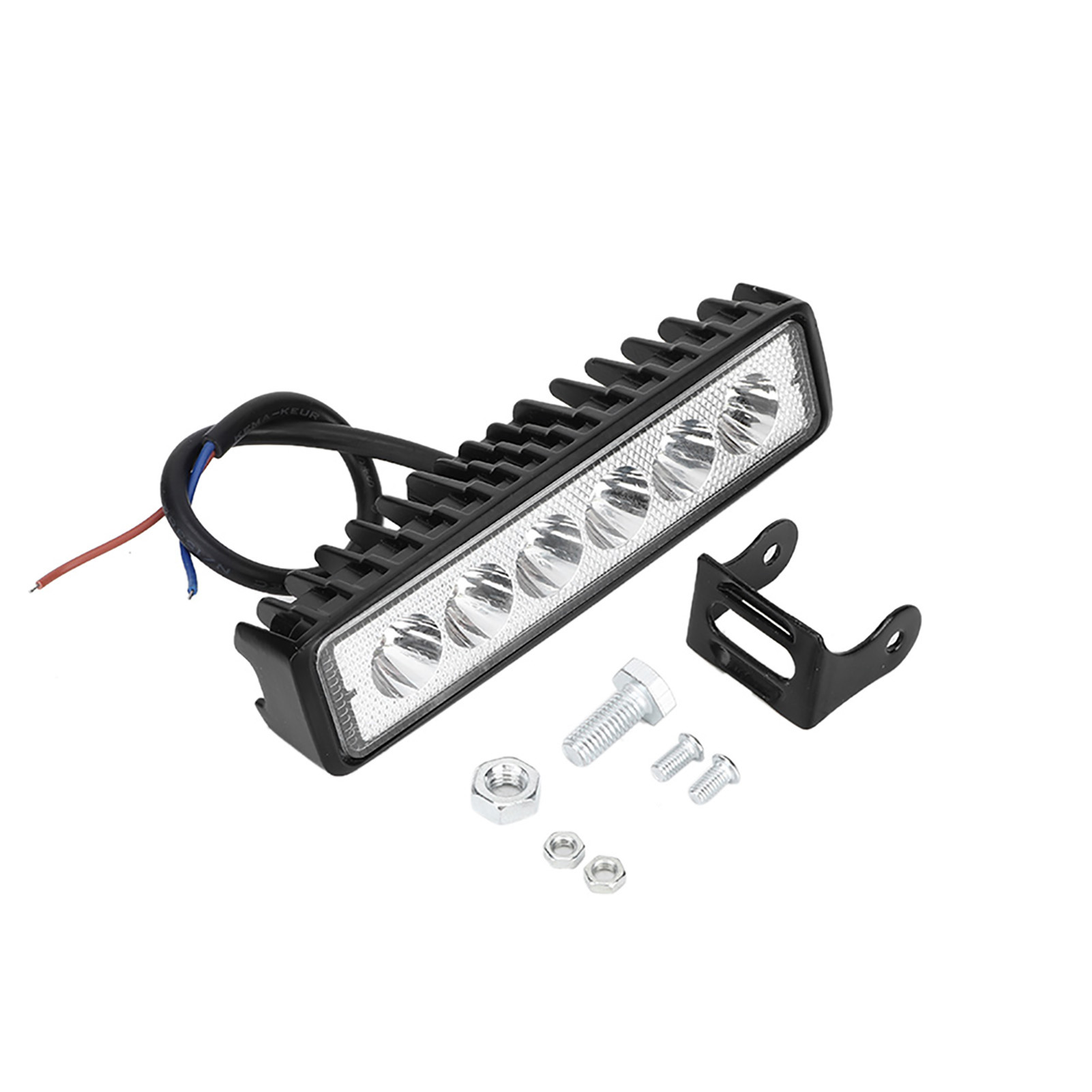 12v 18w Led-lichtleiste Mit 6 Arbeitsscheinwerfern Und Tagfahrlicht Für Fahrzeuge, Ip67, Schwarz